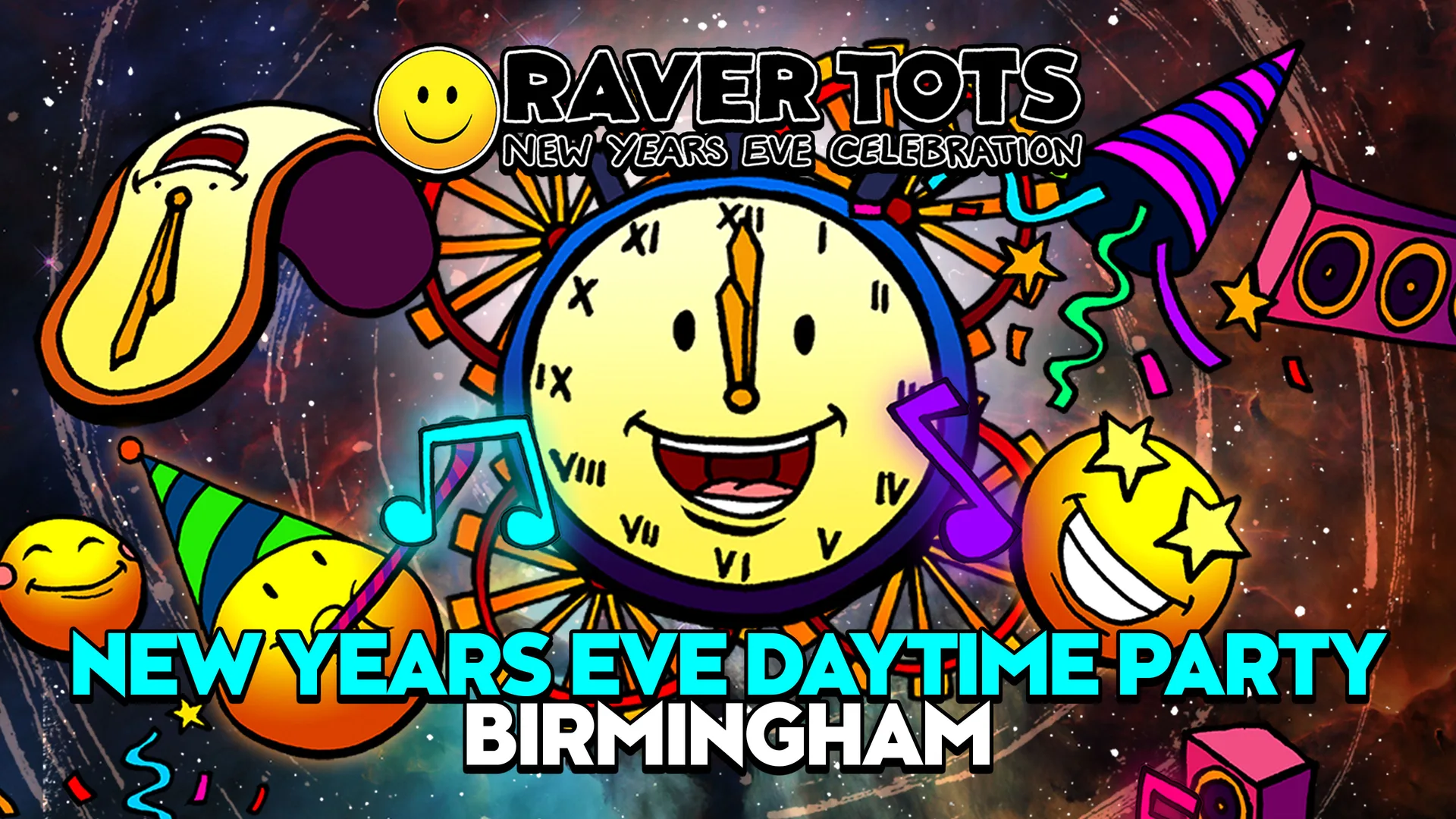 Raver Tots New Years Eve Party Birmingham at Luna Springs - Digbeth