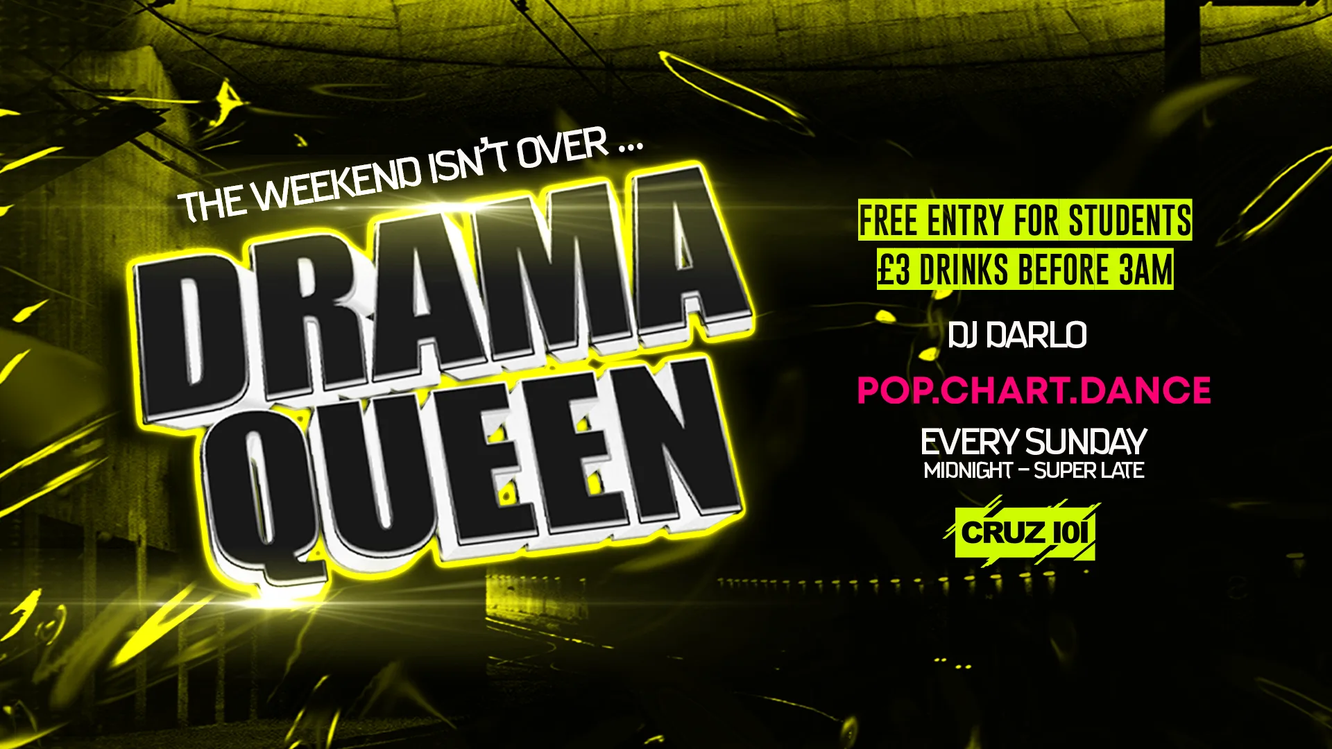 DRAMA QUEEN SUNDAY at Cruz 101