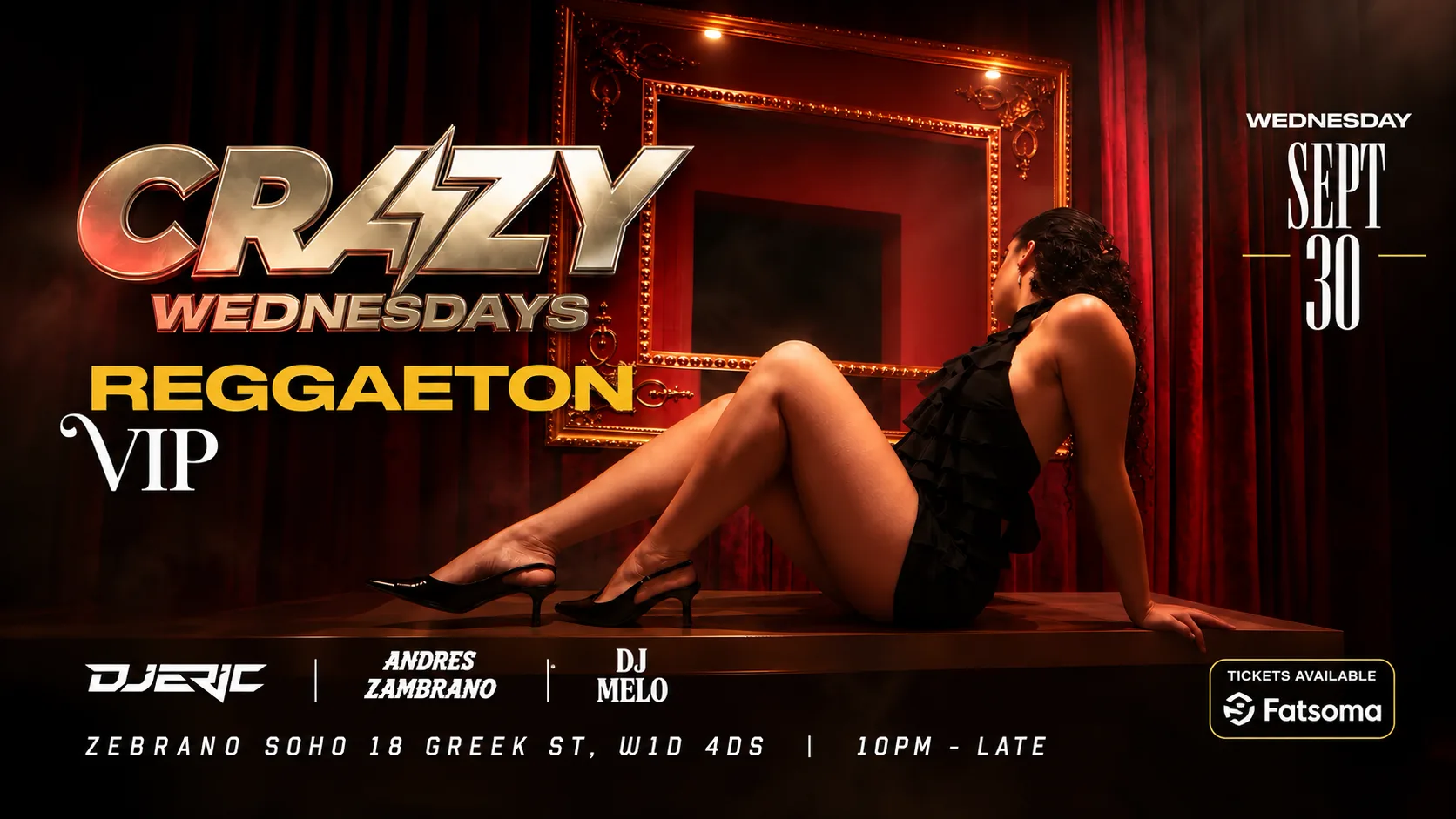 CRAZY WEDNESDAYS AT ZEBRANO 30 SEPT at Soho Zebrano