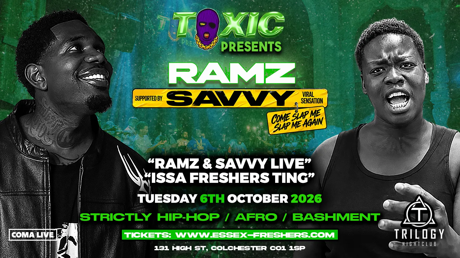 TOXIC 2026 FRESHERS LAUNCH FT. RAMZ & SAVVY LIVE 🚨LAST FEW TICKETS 🚨
