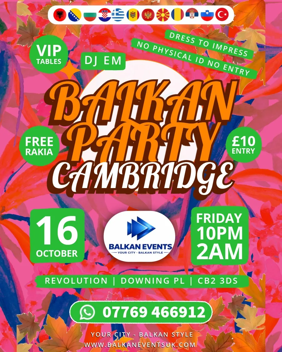 BALKAN Party CAMBRIDGE - Harvest & Beats at Revolution Cambridge