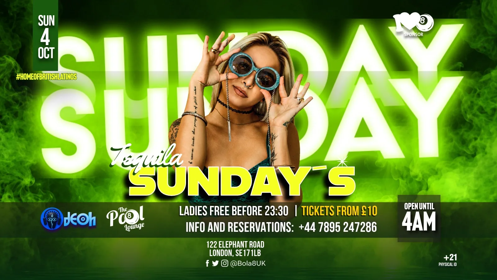 🥃 TEQUILA SUNDAY’S 🥃 at Bola 8 - The Pool Lounge