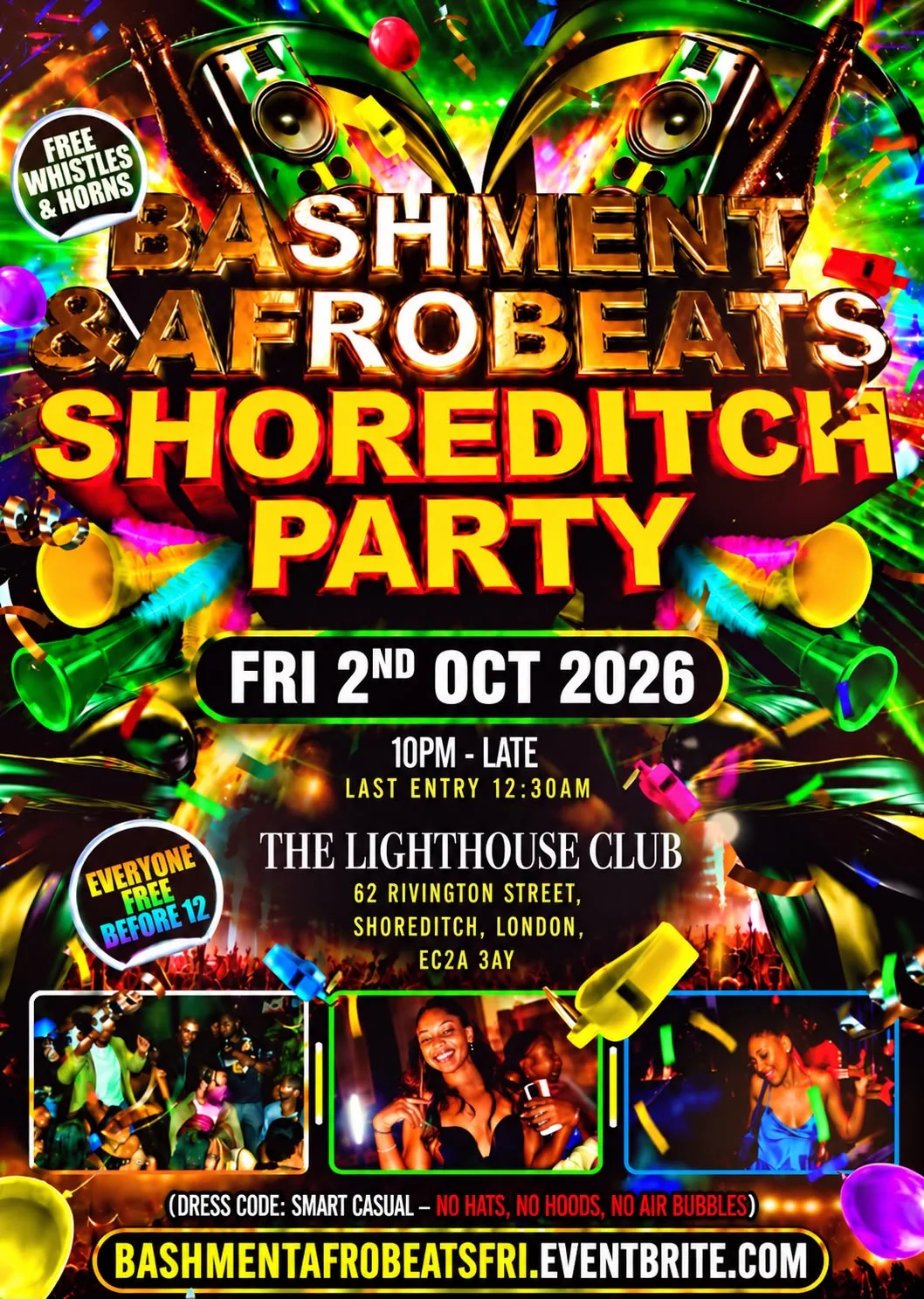 Bashment & Afrobeats - Shoreditch Party - Everyone Free Before 12AM