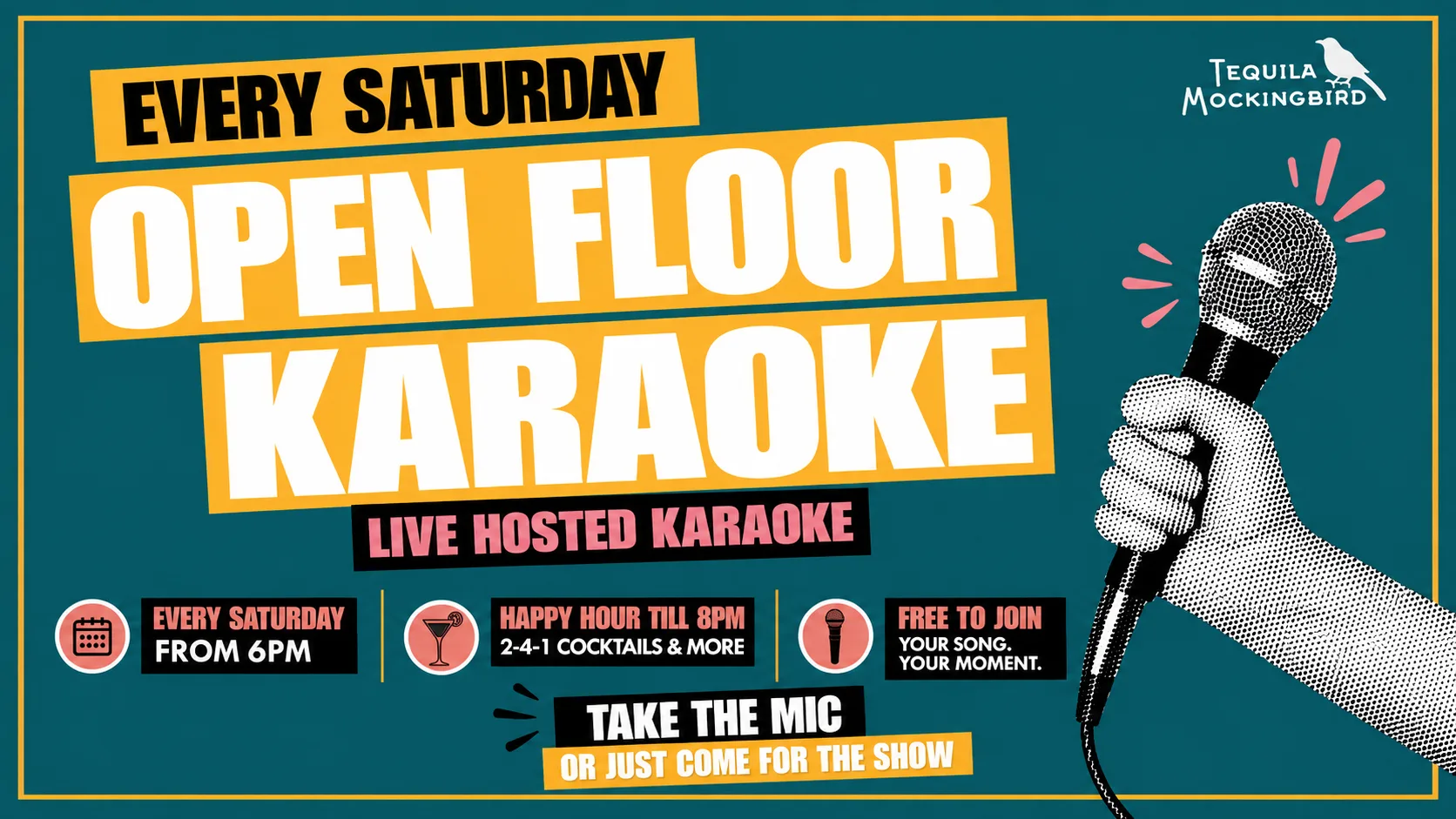 Live hosted karaoke.