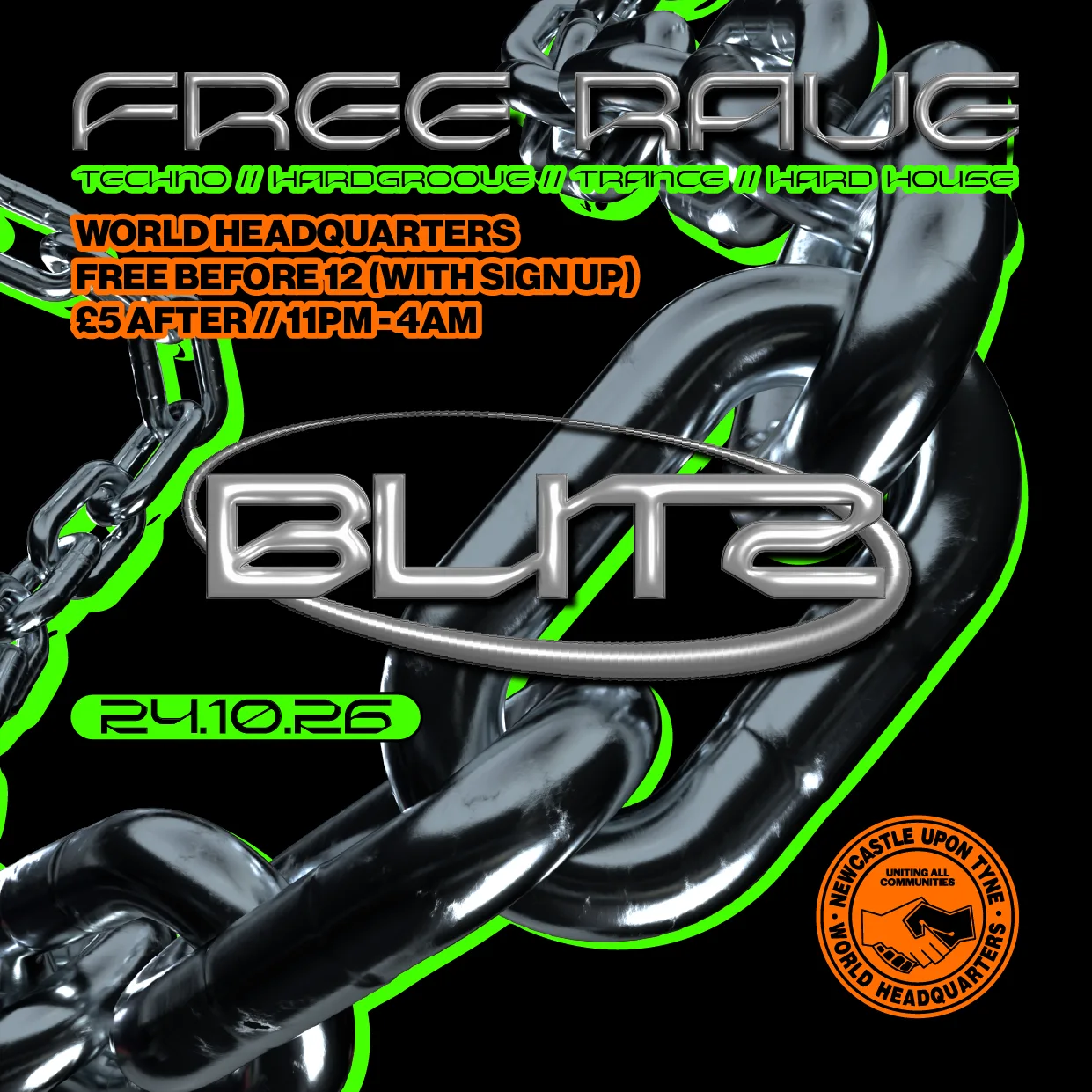 BLITZ - Techno/Hardgroove/Trance/Hard Dance - FREE RAVE
