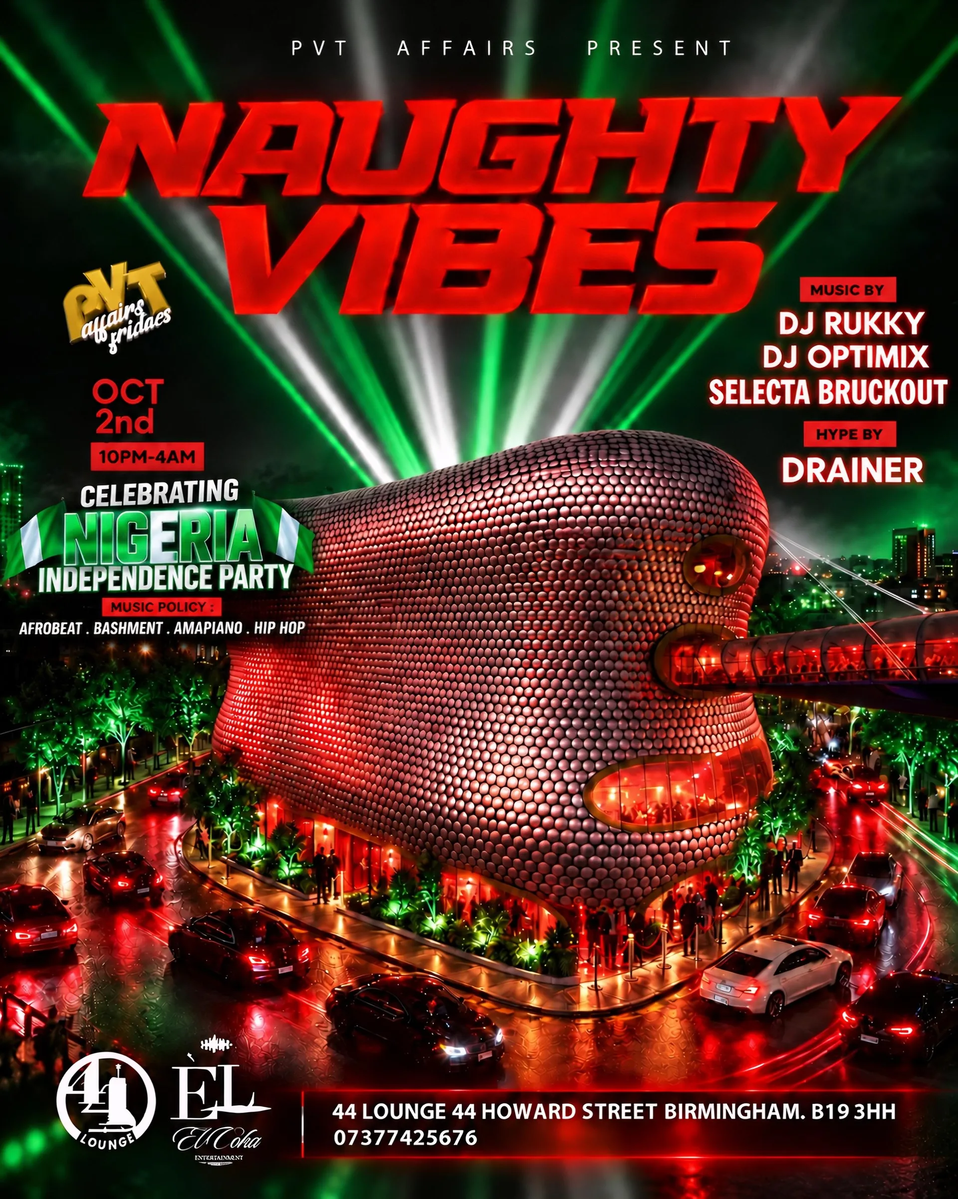 PVT AFFAIRS | NAUGHTY VIBES at 44loungebirmingham