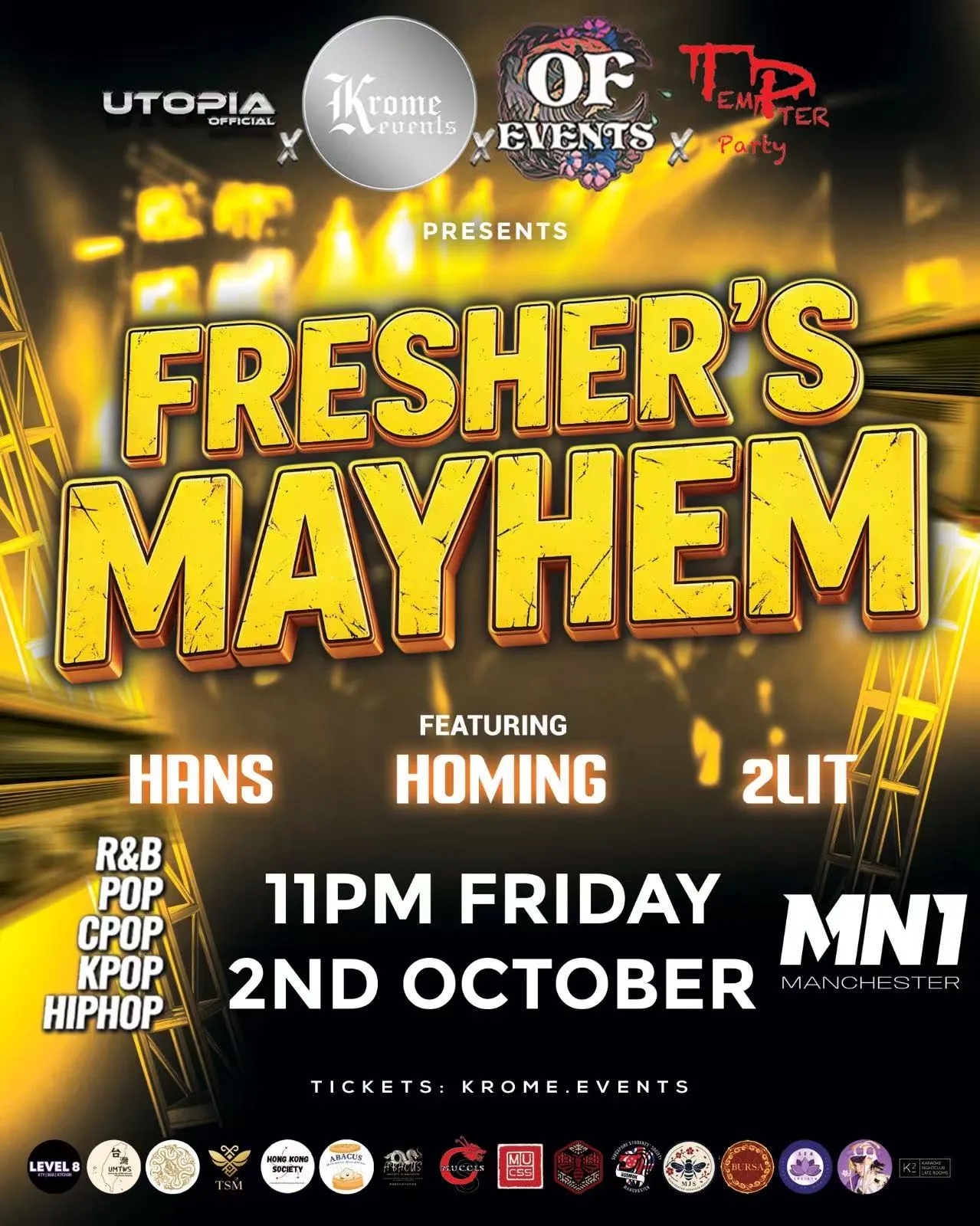 10.2 MAN ｜FRESHER’S MAYHEM 开学第二课🩸