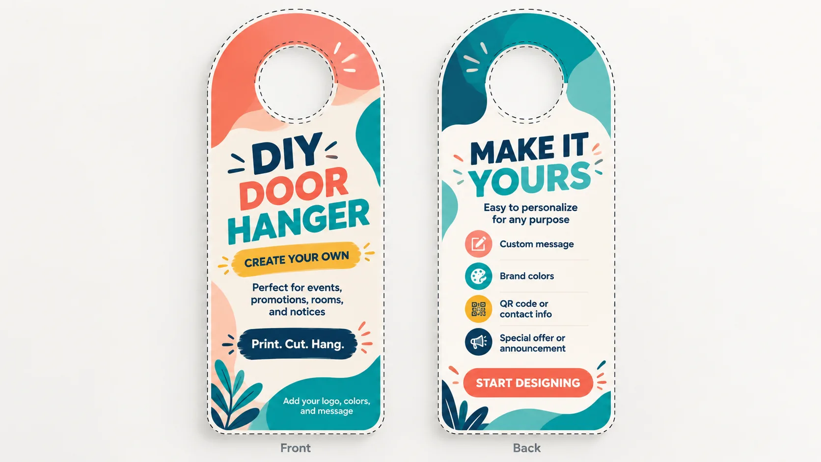 DYI Door Hangers at St George's Hall