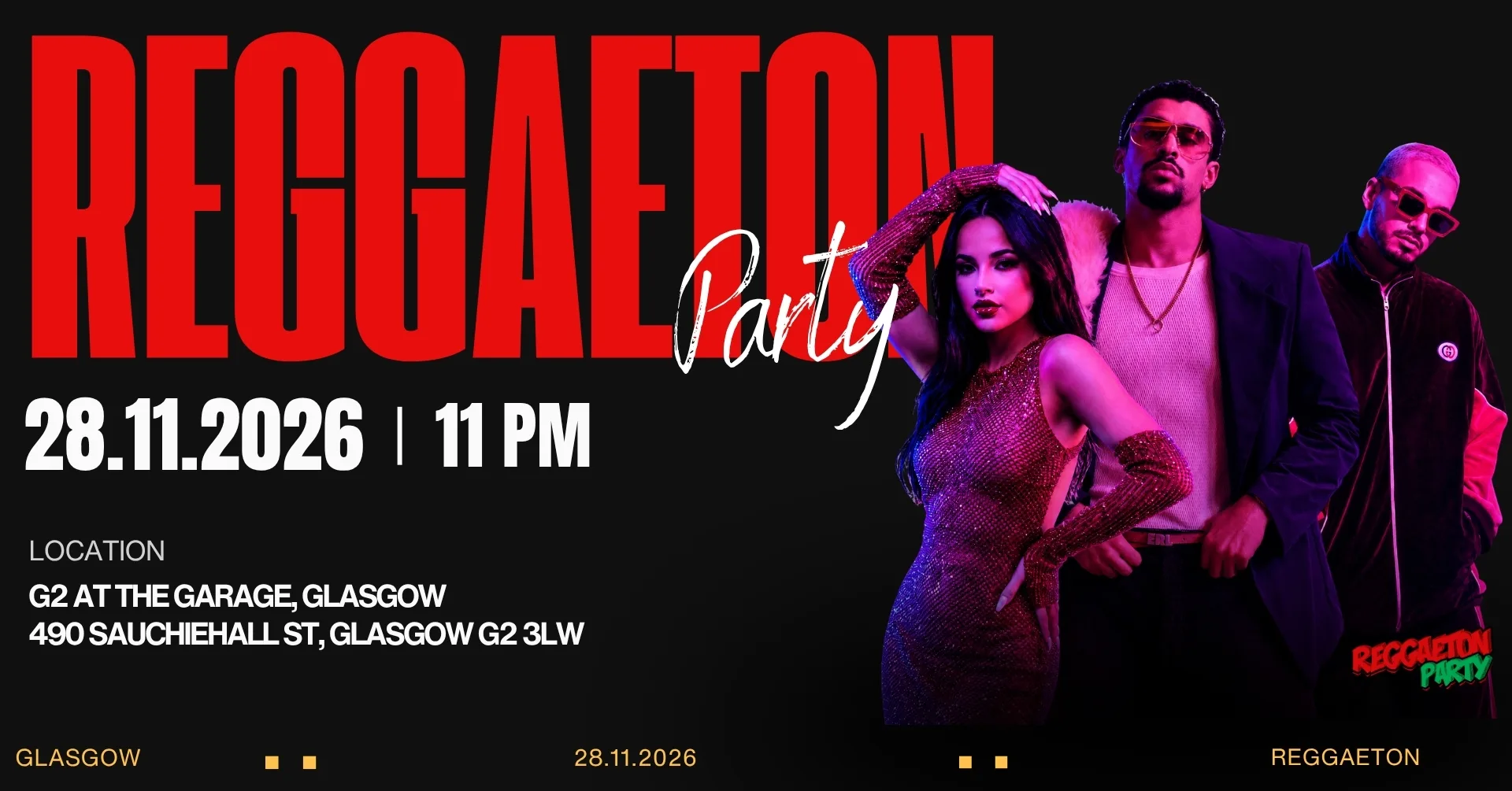 Reggaeton Party (Glasgow) November 2026 at G2 The Garage