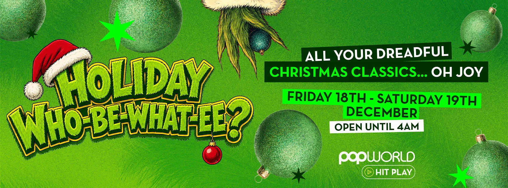 💚🎄 Holiday who-be-what-ee 💚🎄 at Popworld Leeds