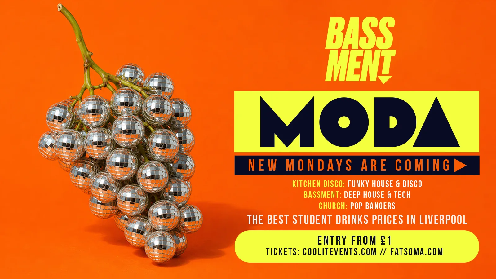 MODA 🔊🪩  BRAND NEW MONDAYS @ BASSMENT ⤵️🪅 - LIVERPOOL'S UNDERGOUND NIGHTCLUB at BASSMENT