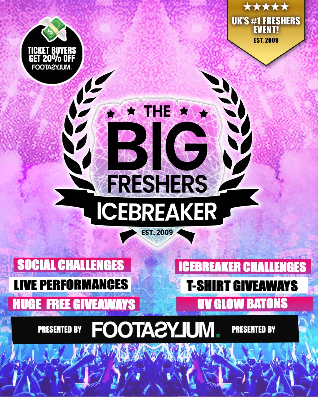 Leicester Official Big Freshers Icebreaker - Presented by FOOTASYLUM - UK Largest Freshers Events - Sold Out 10 Years Running 🏆 at 2Funky Complex - Music & Event Venue Leicester