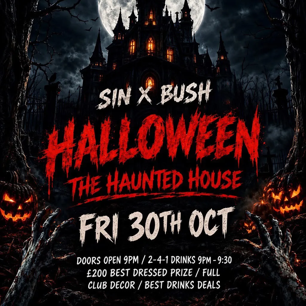 HALLOWEEN WEEKEND FRIDAY 30th OCTOBER 2026 at Sin