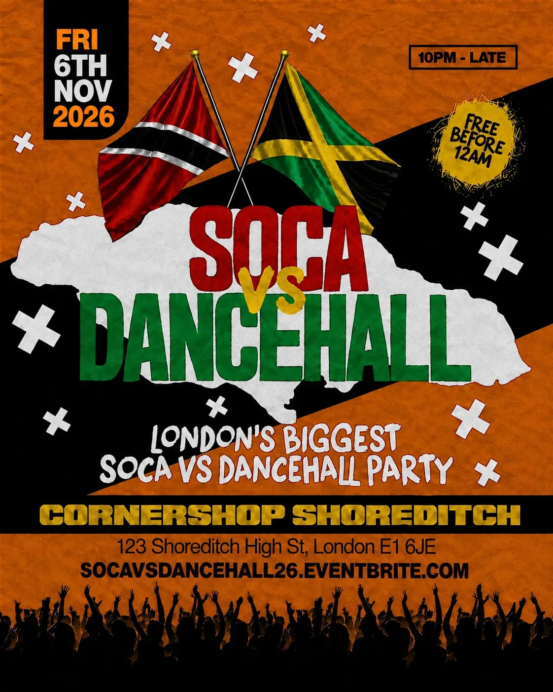 Soca Vs Dancehall Shoreditch – Everyone Free Before 12AM