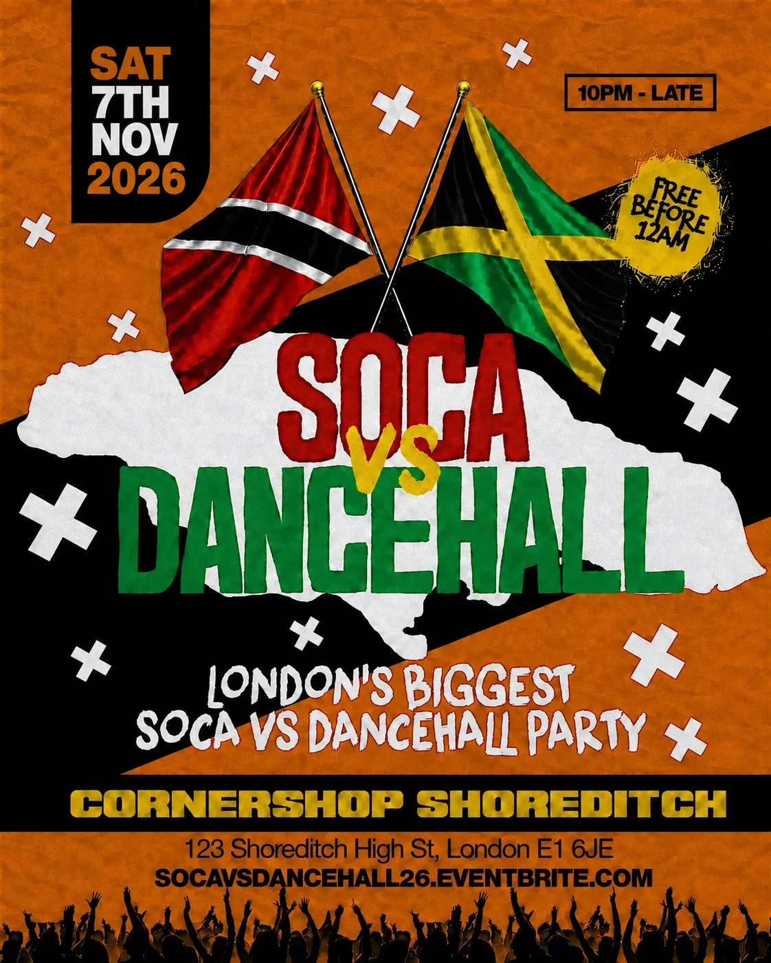 Soca Vs Dancehall Shoreditch – Everyone Free Before 12AM