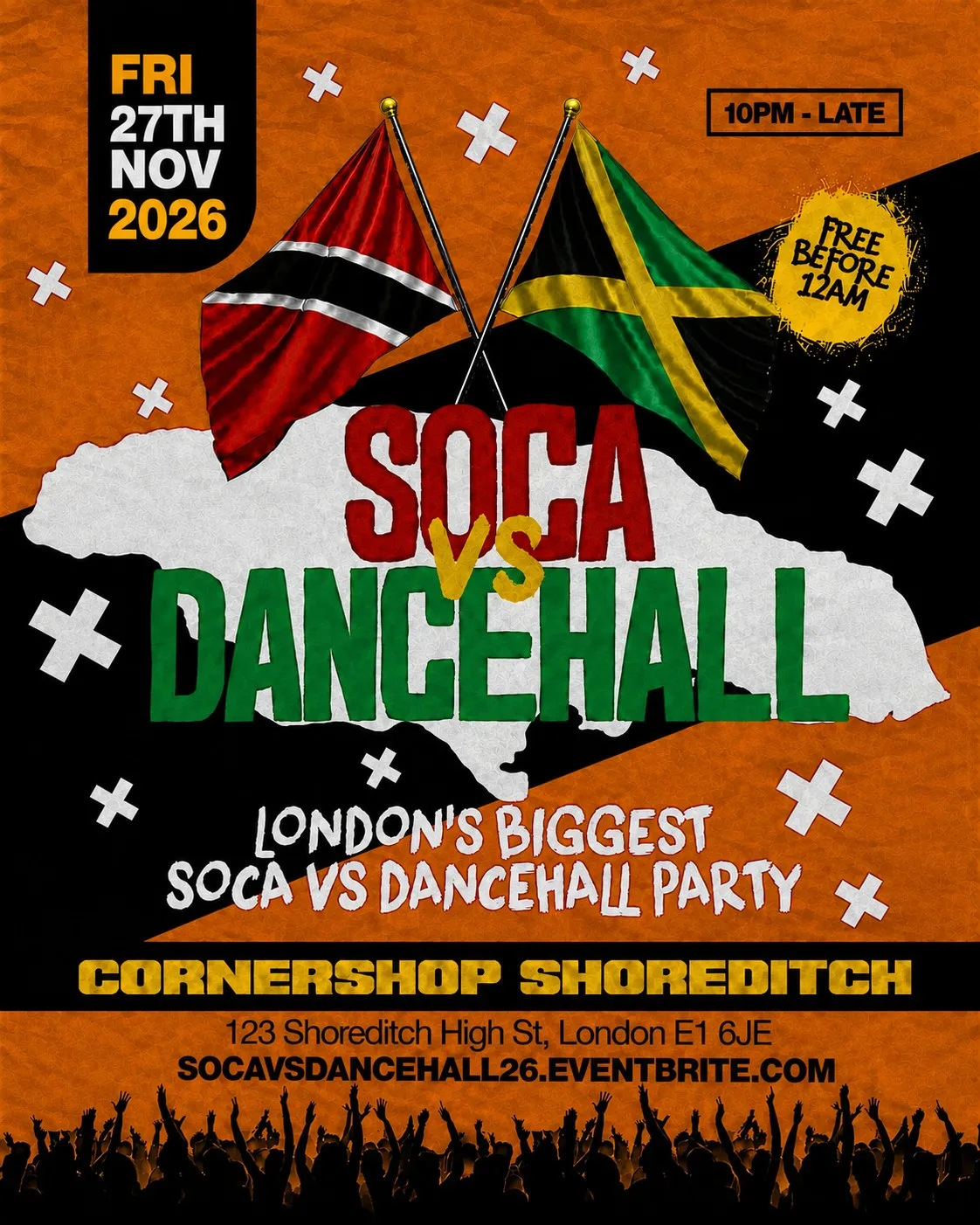 Soca Vs Dancehall Shoreditch – Everyone Free Before 12AM