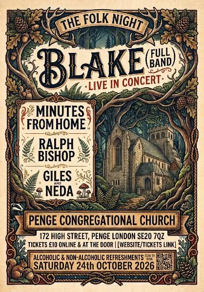Folk Night with Blake, Ralph Bishop, Minutes From Home and Giles & Neda