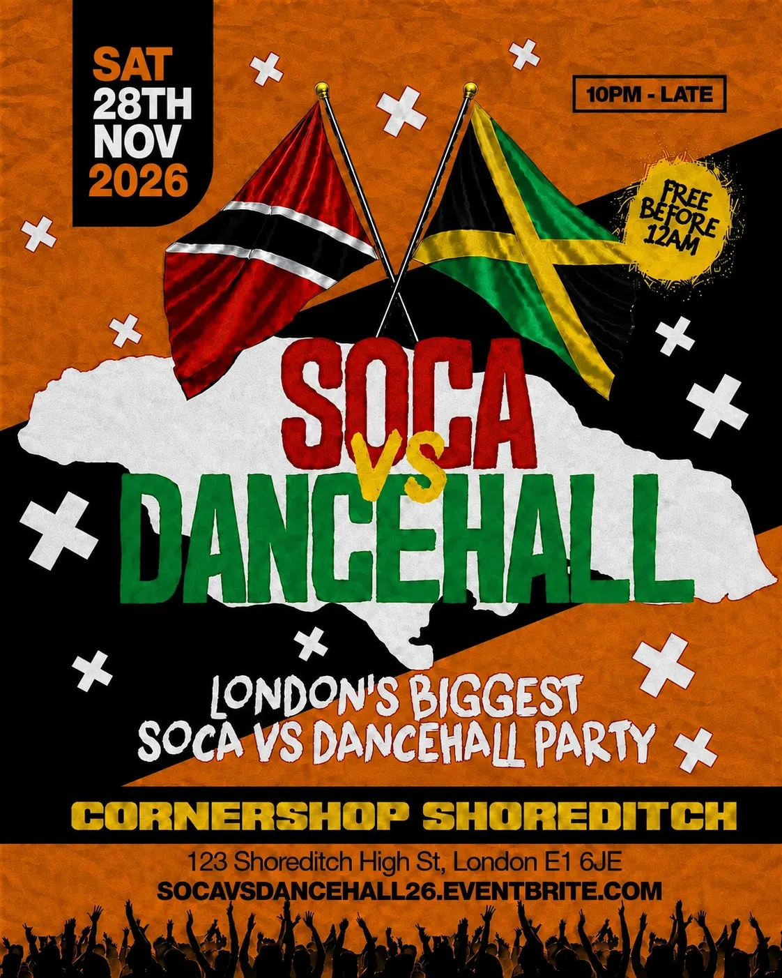Soca Vs Dancehall Shoreditch – Everyone Free Before 12AM