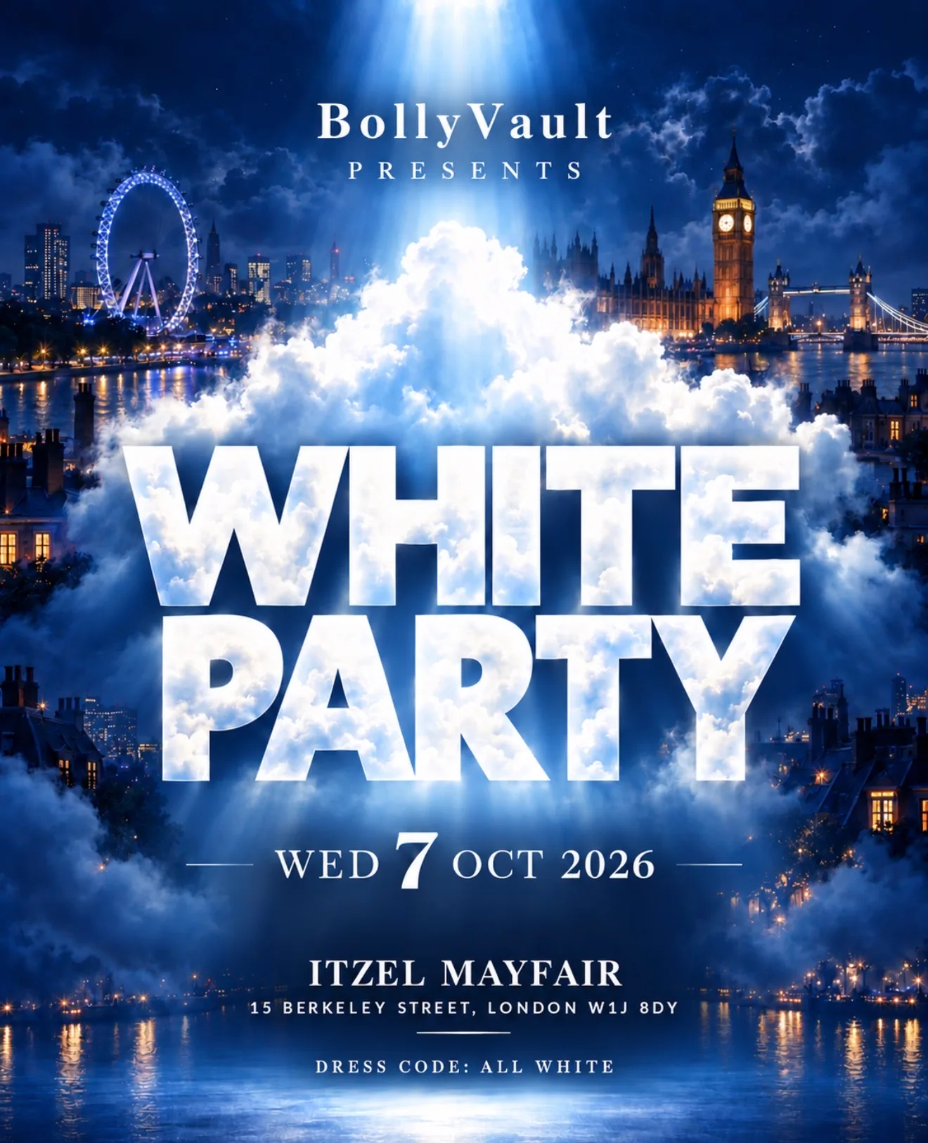 BollyVault Presents: Bollywood White Party ITZEL Mayfair | 07/09/2026