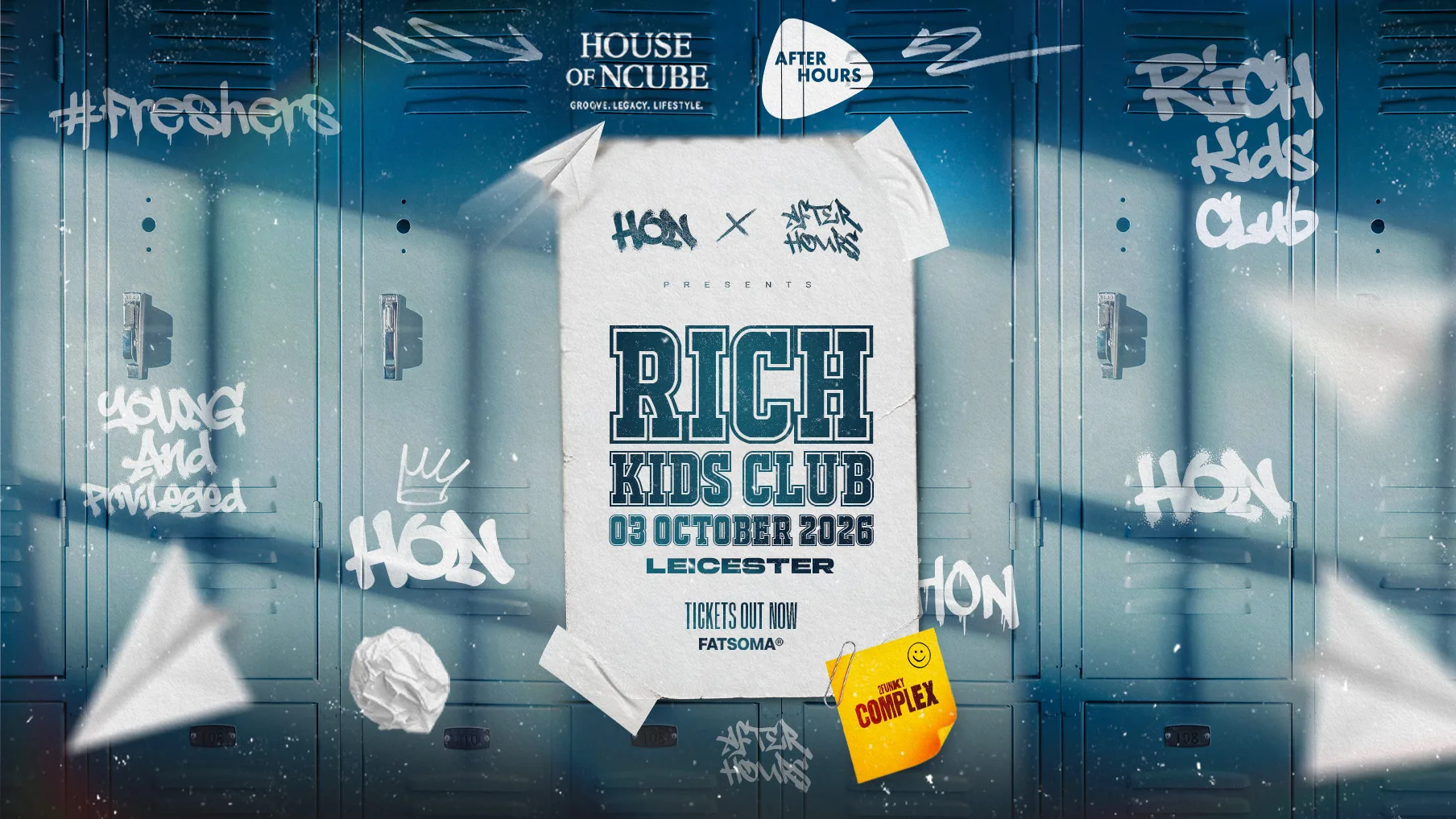 Rich Kids Club : Freshers 🔵⚪️ at 2Funky Complex - Music & Event Venue Leicester