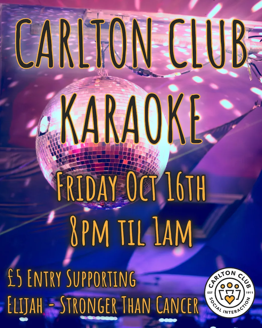 Carlton Club Karaoke - Elijah, Stronger Than Cancer Fundraiser at Carlton Club