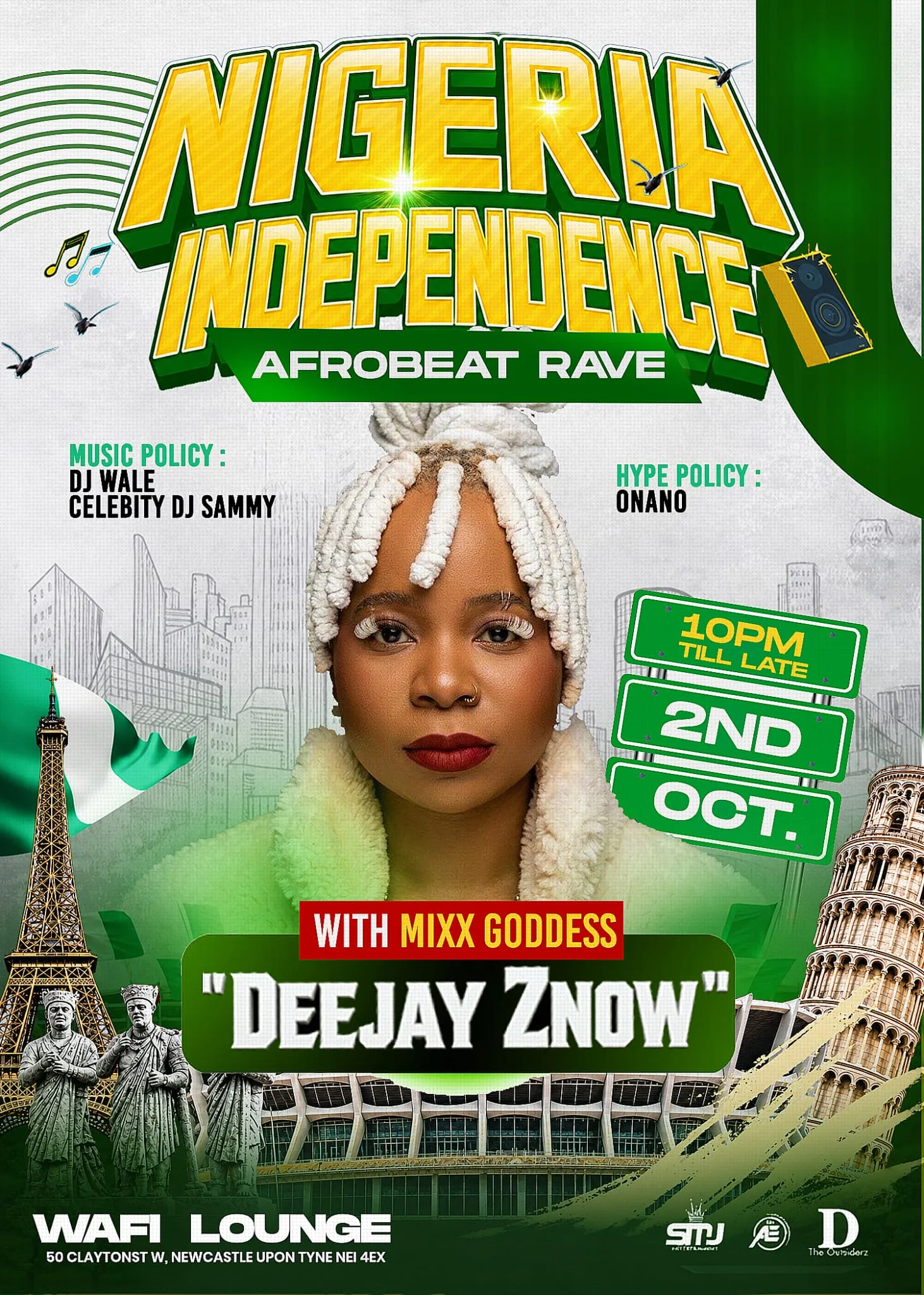 🇳🇬✨ NIGERIA INDEPENDENCE AFROBEAT RAVE 🇳🇬✨ at Wafi Lounge & Restaurant