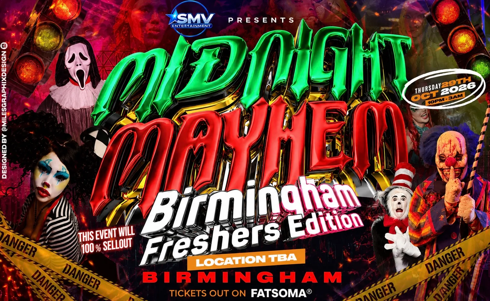MIDNIGHT MAYHEM BIRMINGHAM FRESHERS EDITION 🕷️HALLOWEEN  🦇 🎃