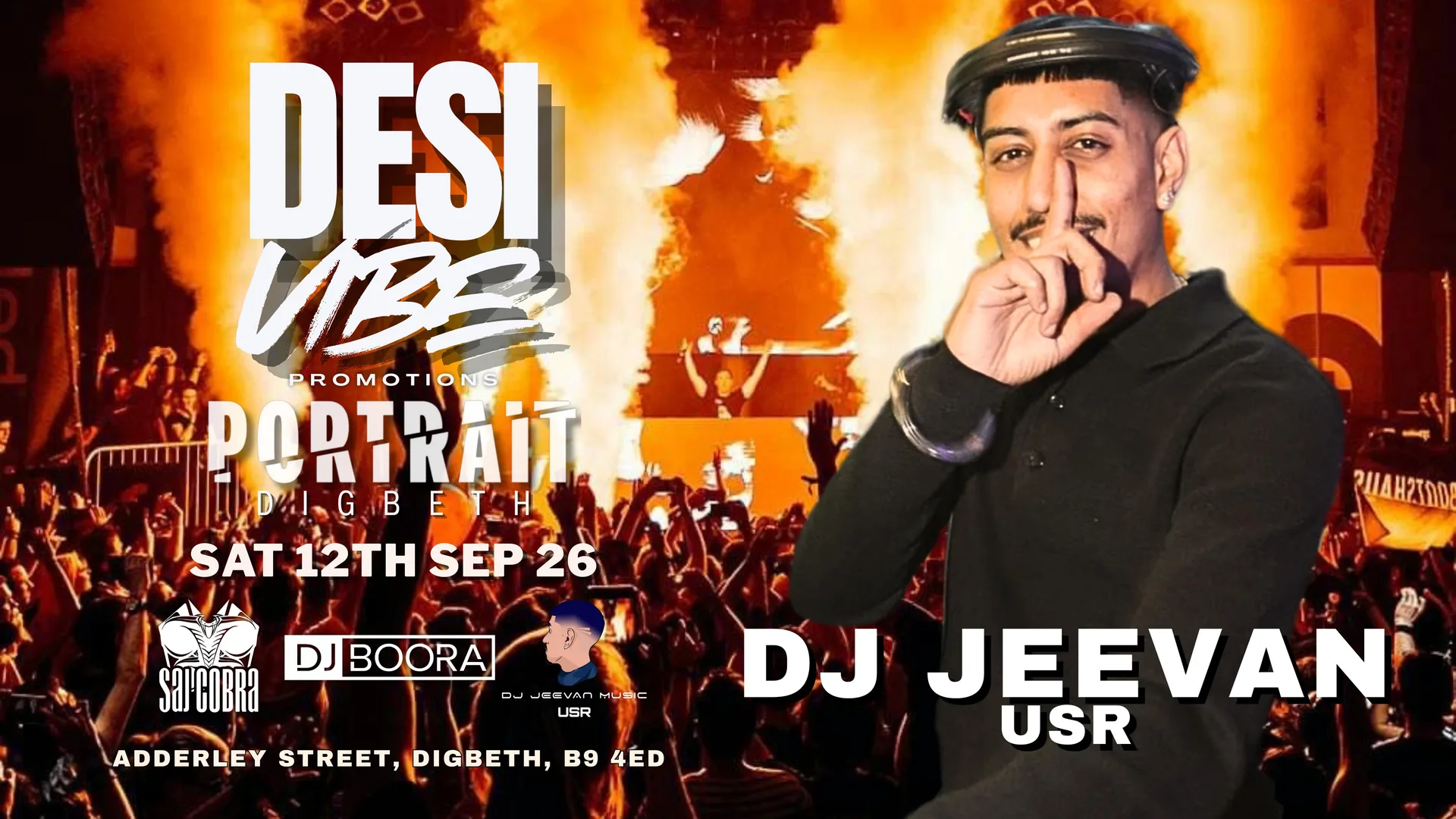 DESI VIBE - DJ JEEVAN USR, SAJ COBRA & DJ BOORA LIVE