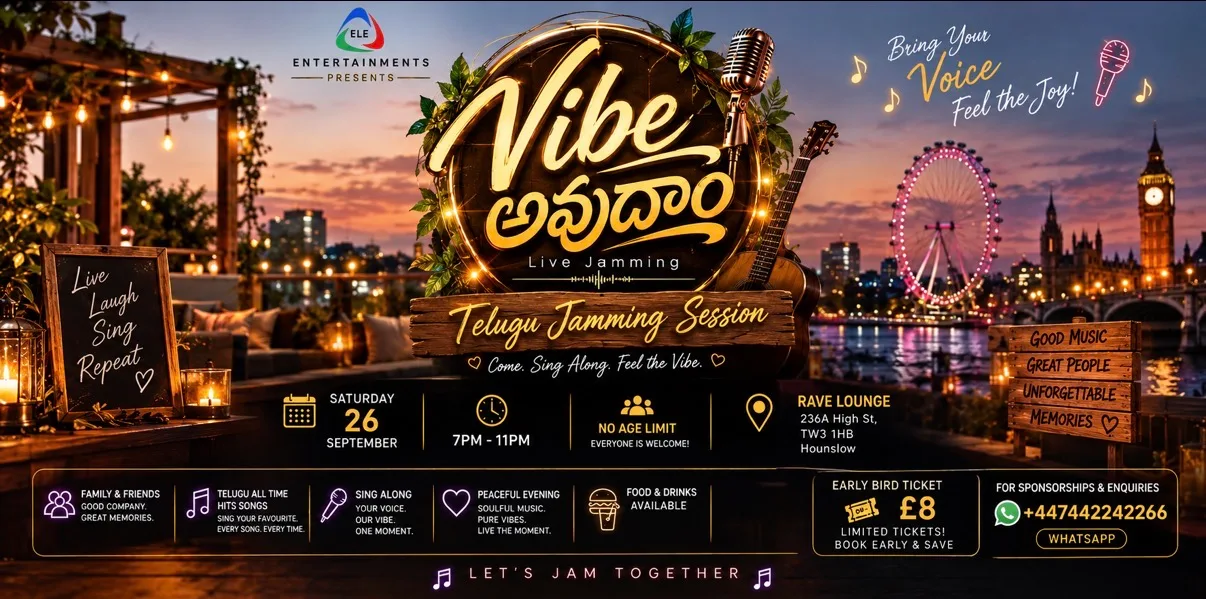 Telugu Jamming Session Hounslow by ELE ENTERTAINMENTS VIBE AVDAM