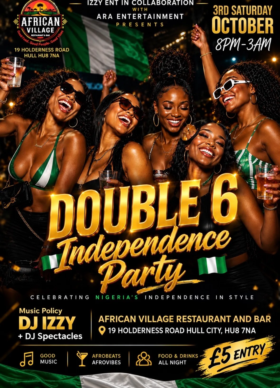 Double 6 - 🇳🇬Independence Party at African Village Restaurant & Bar