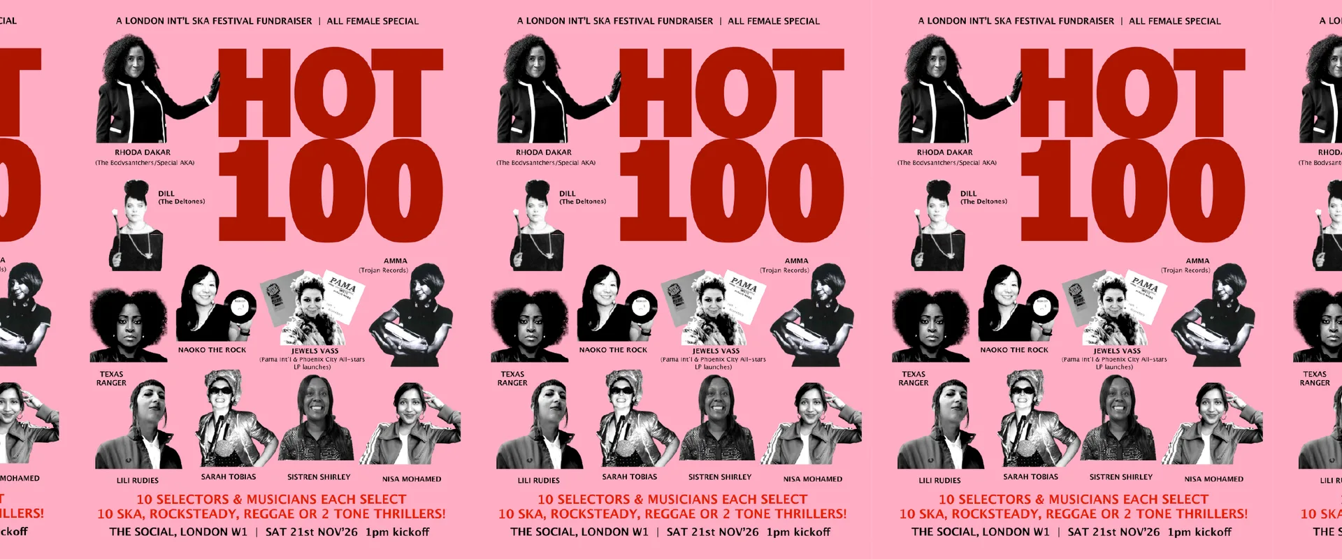 HOT 100: London Int’l Ska Festival Fundraiser – ALL FEMALE SPECIAL