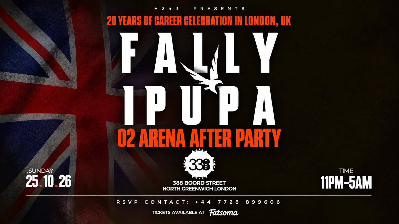 FALLY IPUPA O2 Arena After Party at Studio 338