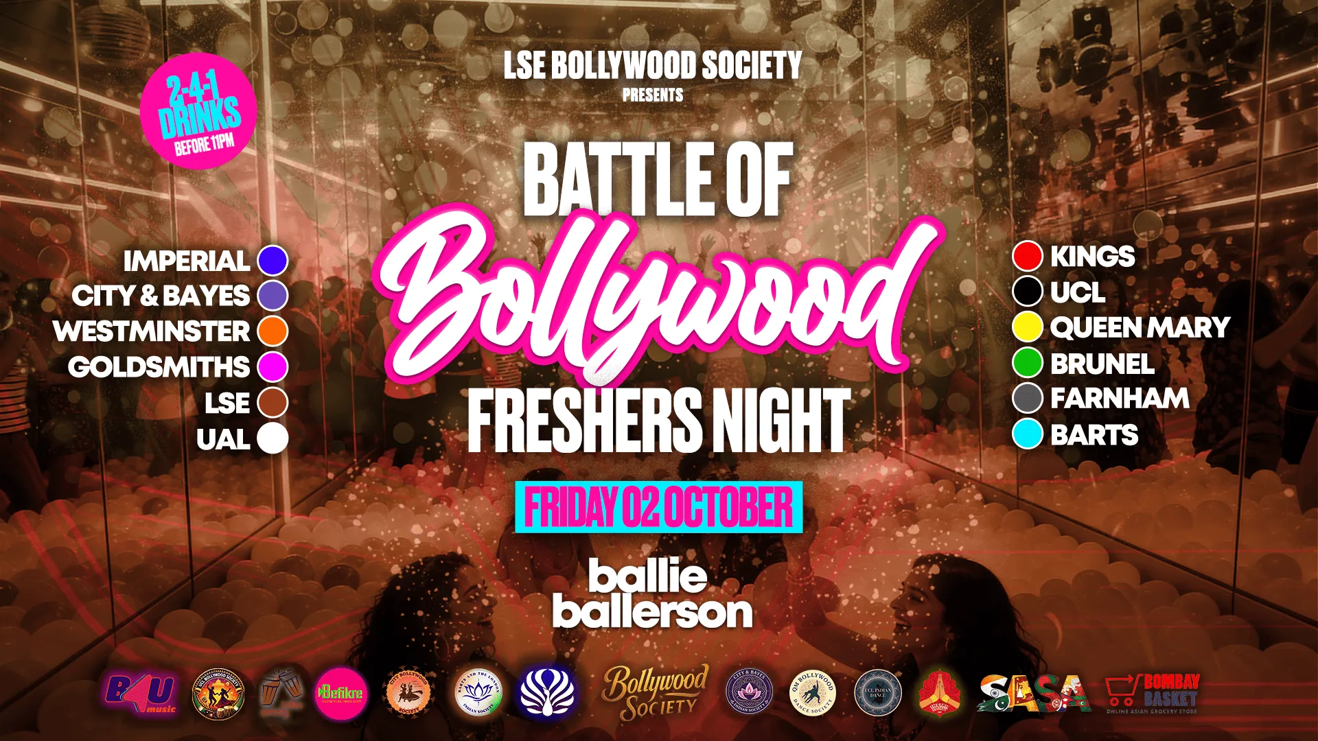 LSE Bollywood Society presents BATTLE OF BOLLYWOOD (The Official London Universities Freshers Clash) @BallieBallerson [TRENDING🔥]