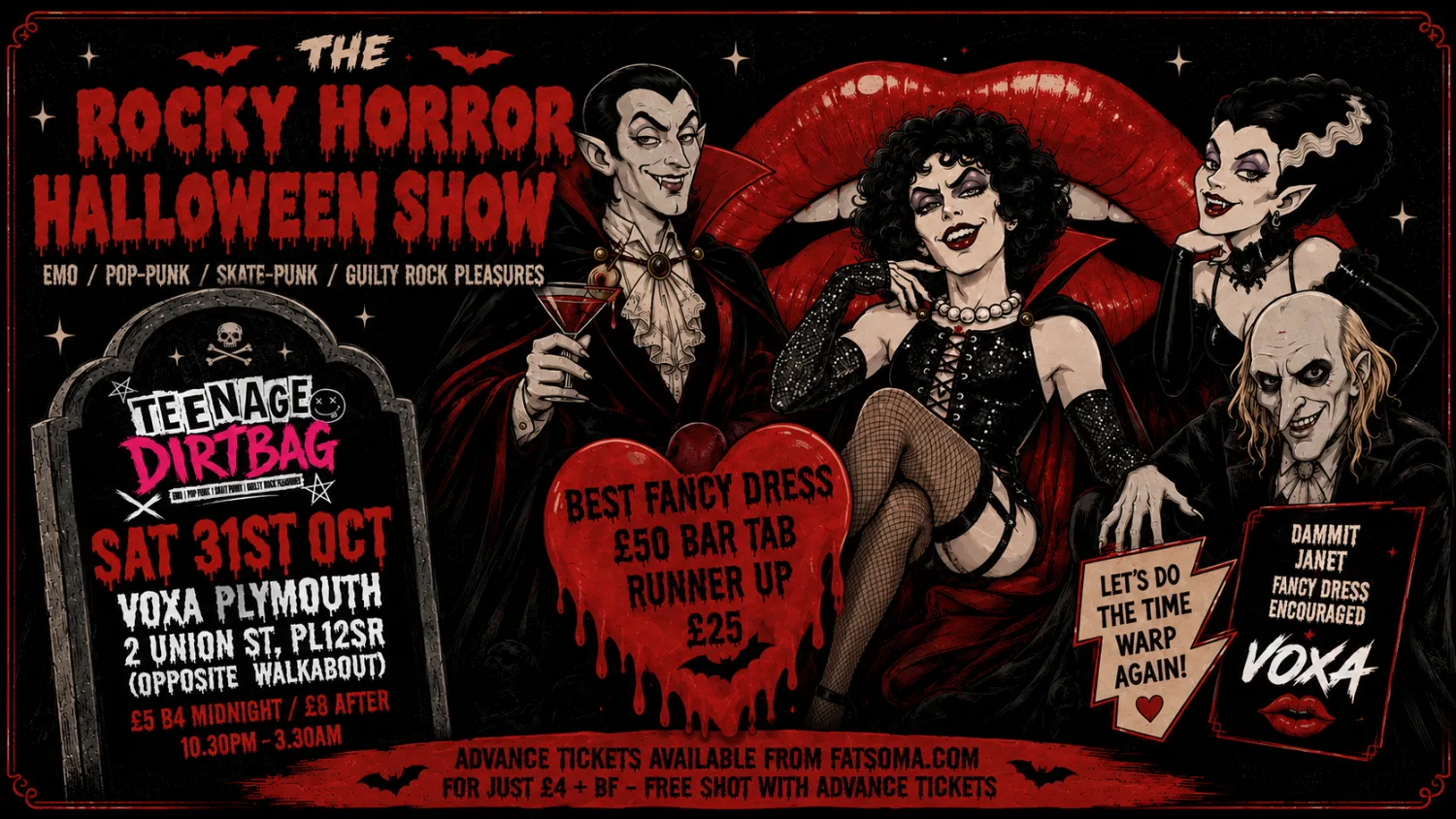 Teenage Dirtbag - The Rocky Horror Halloween Show at VOXA Plymouth