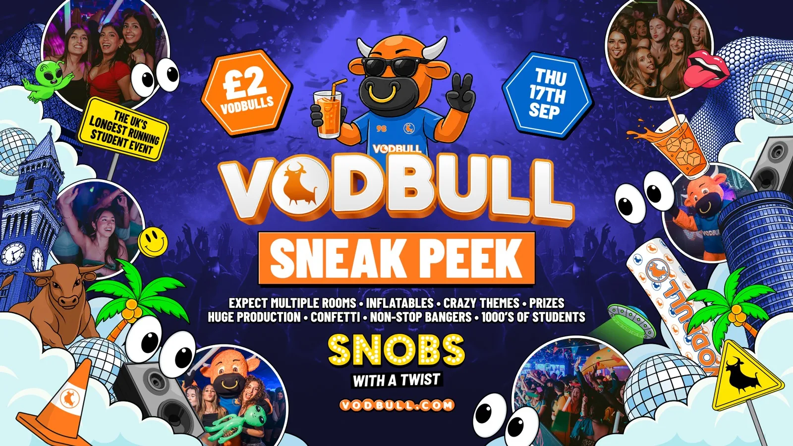Vodbull x Sneak Peak - Snobs Nightclub [TICKETS SELLING FAST!] at Snobs