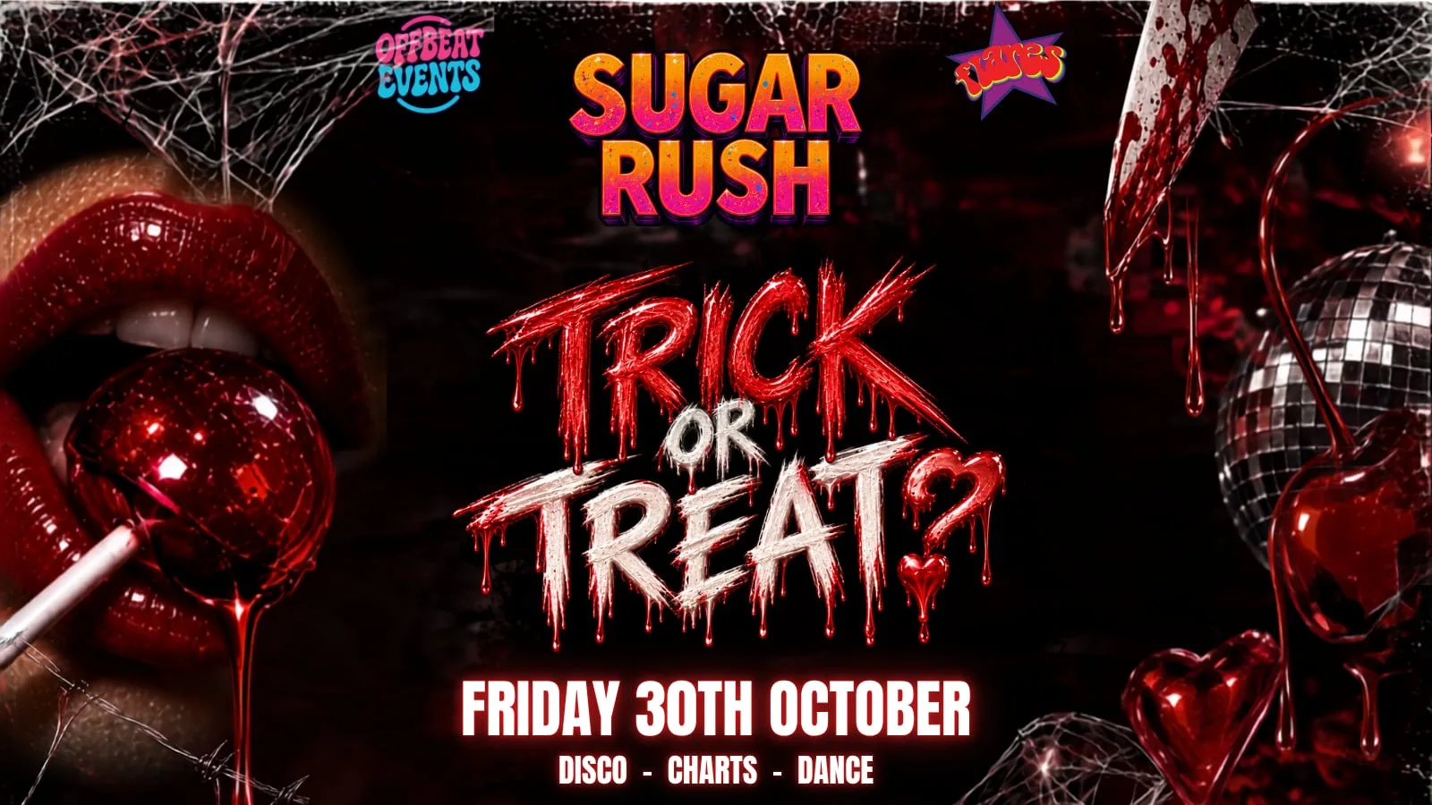 SUGAR RUSH - TRICK OR TREAT HALLOWEEN SPECIAL at Flares - York