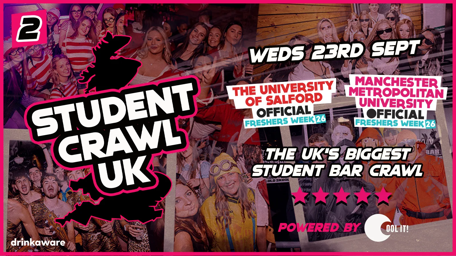 OFFICIAL MMU AND SALFORD EVENT - STUDENT CRAWL PART 2 - THE UK'S BIGGEST BAR CRAWL!