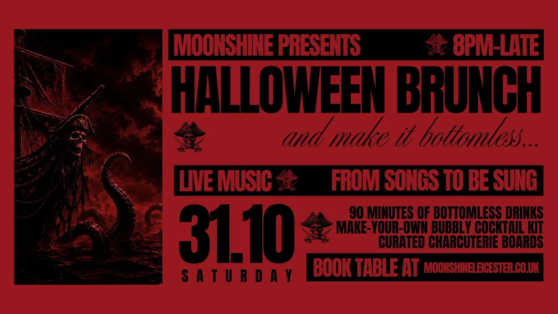 Halloween Bottomless Brunch at Moonshine Speakeasy