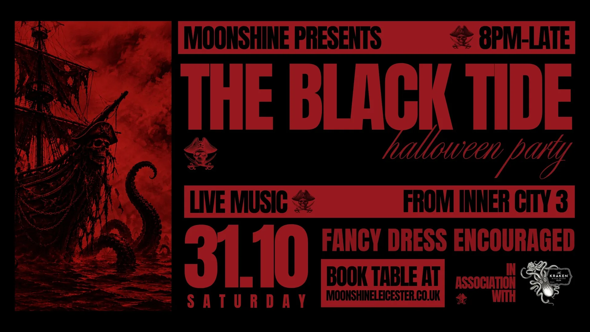 The Black Tide - Halloween Party at Moonshine Speakeasy at Moonshine