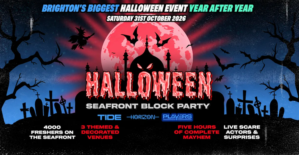HALLOWEEN SEAFRONT BLOCK PARTY 31.10.26 / 3 VENUES / 3000 STUDENTS - ONE HALLOWEEN EVENT