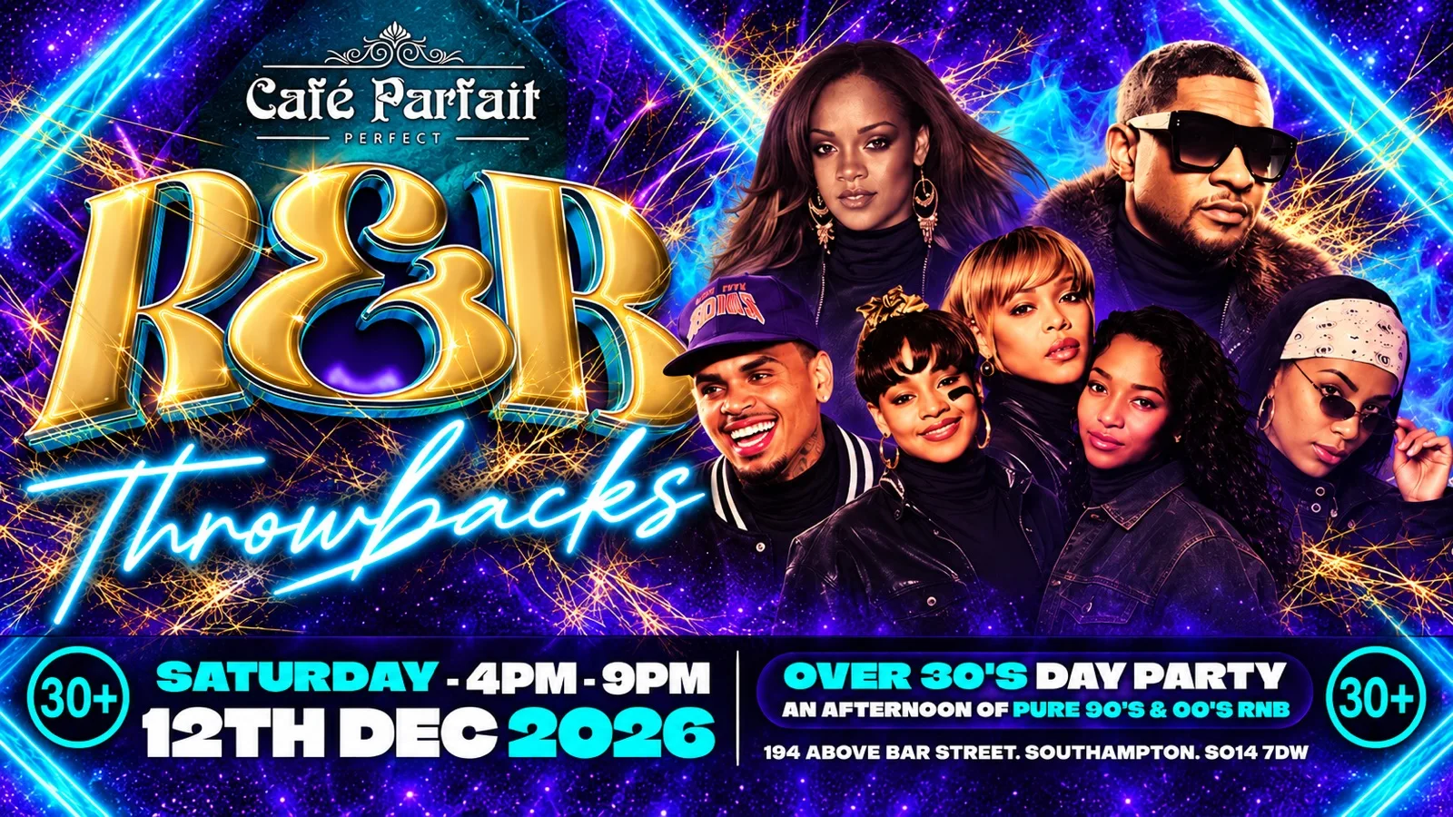 RnB Throwbacks: Over 30's Day Party with 90's & 00's RnB at Café Parfait