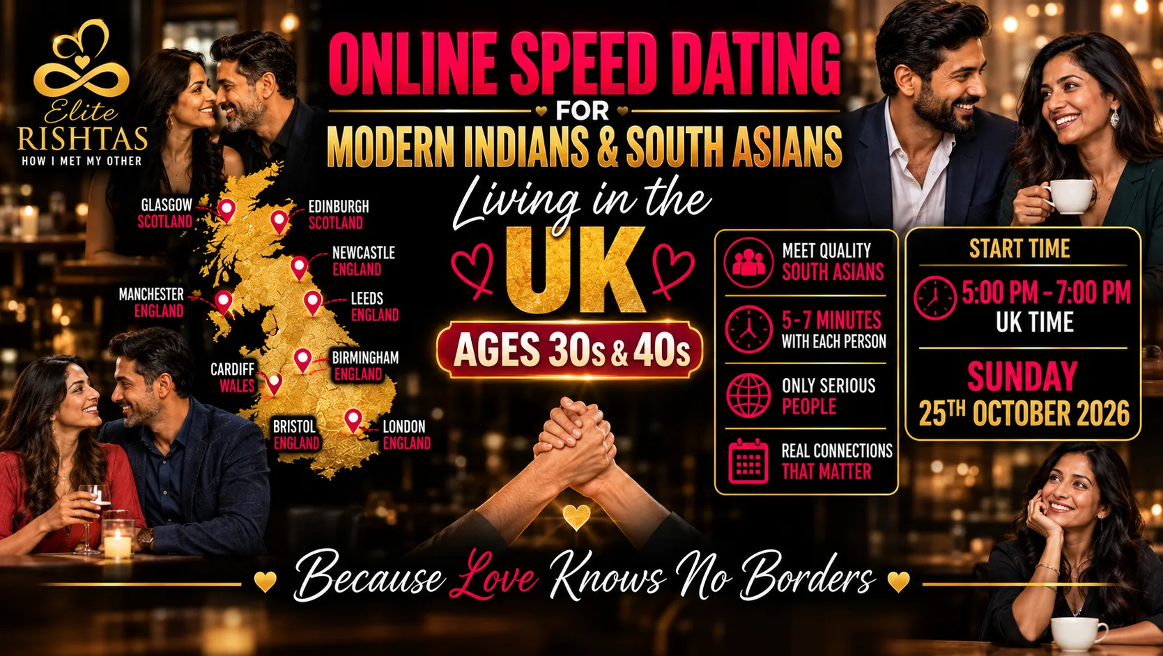 Online Speed Dating | For UK Indian Singles in their 30's & 40's