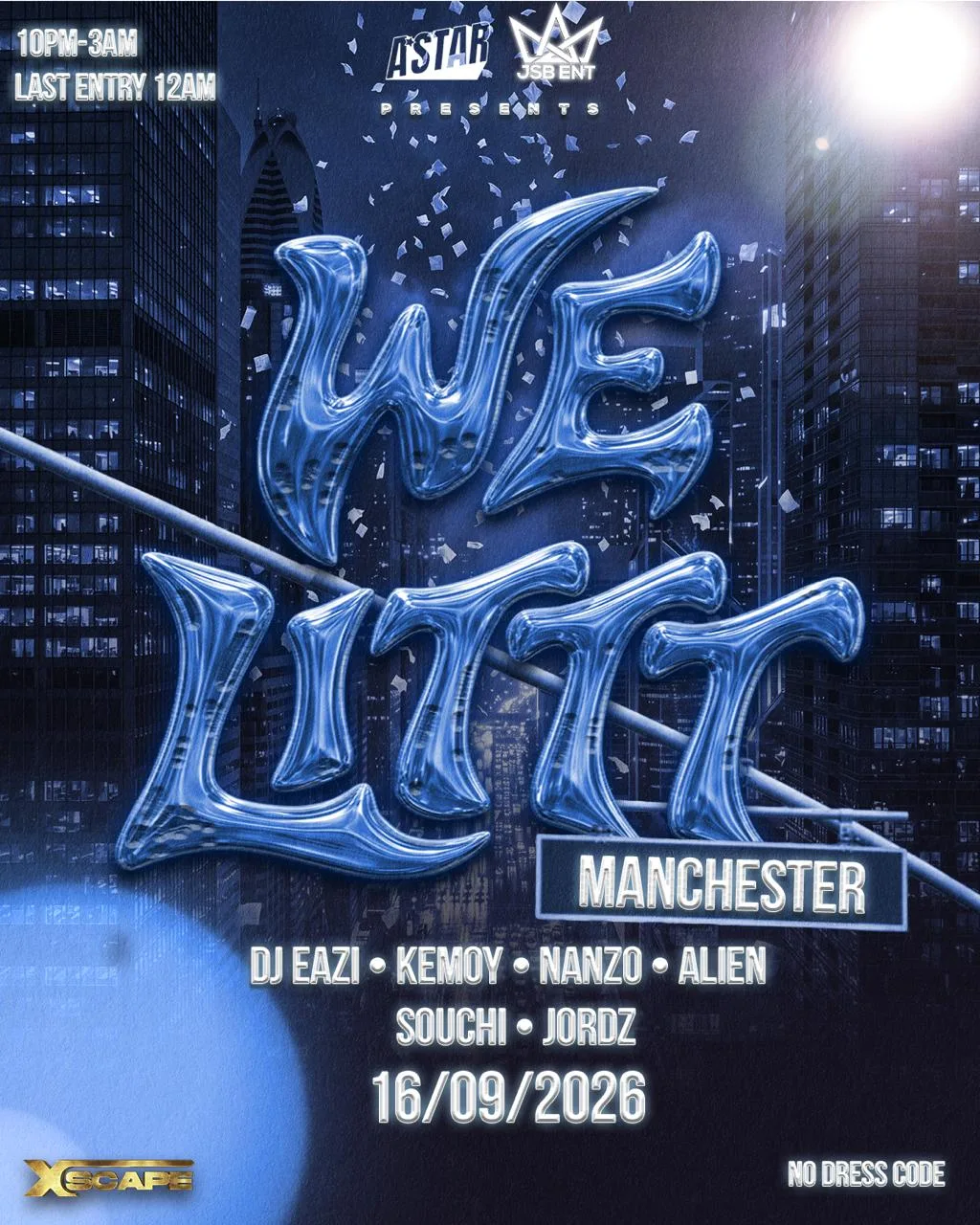 ASTAR - WE LITT - MANCHESTER BIGGEST URBAN FRESHERS EVENT at Xscape Manchester