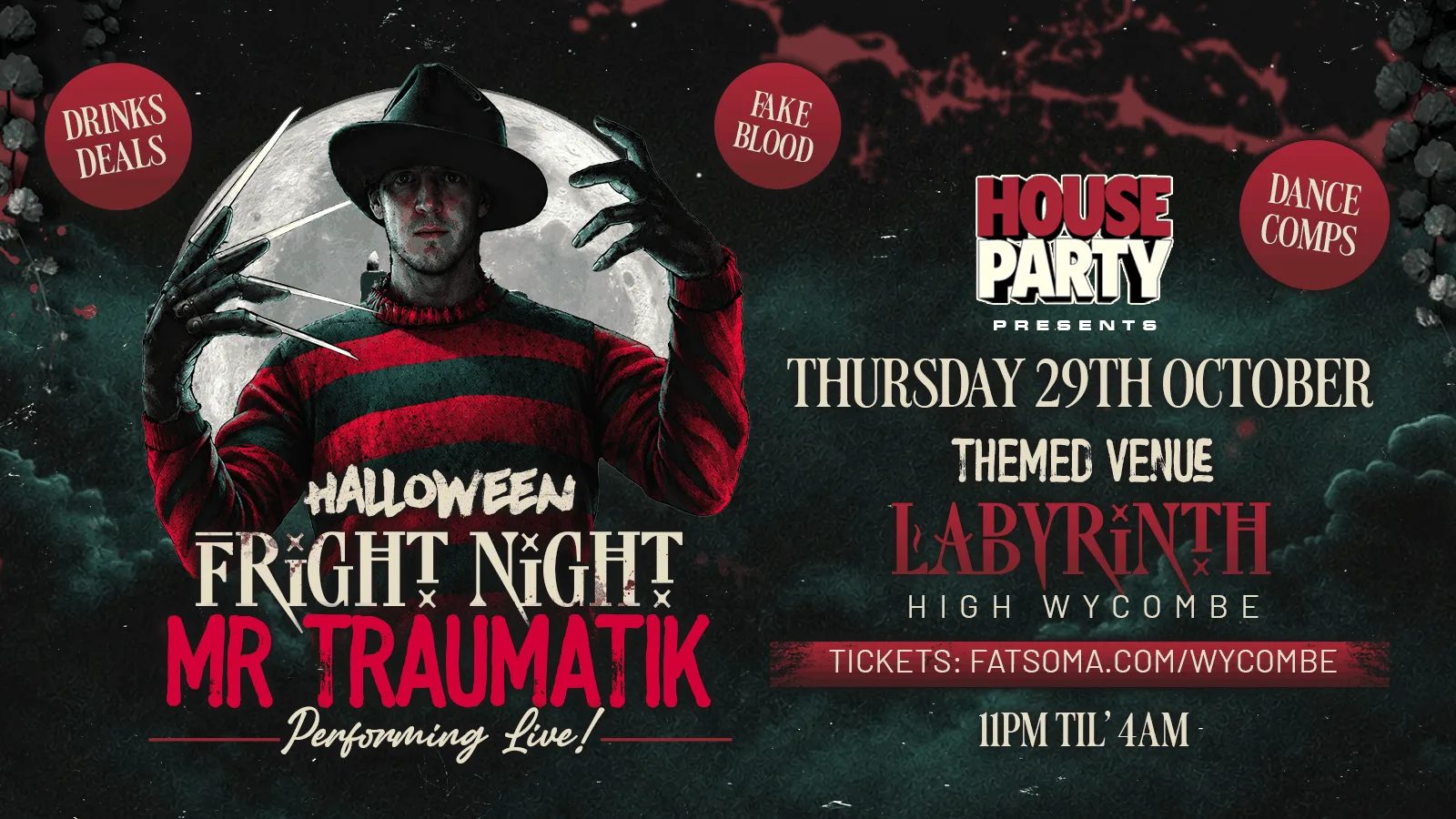 MR TRAUMATIK : 29th Oct : Labyrinth High Wycombe at Labyrinth Bar & Club High Wycombe