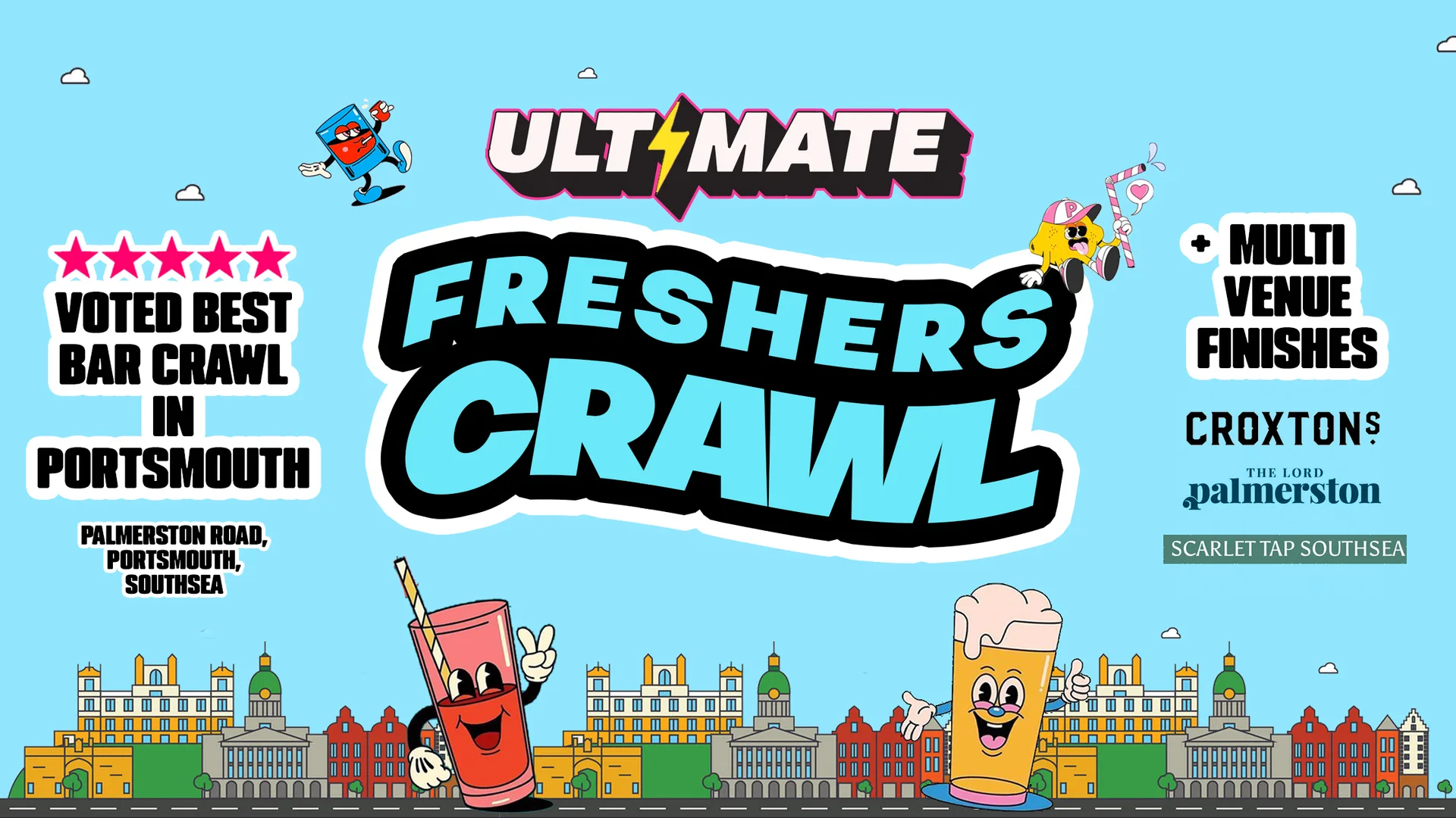 FRESHERS PORTSMOUTH BAR CRAWL 2026 ⚡️ Portsmouth's Biggest Bar Crawls ⚡️⚠️ 90% SOLD OUT ⚠️ Official Student Partners with BoohooMAN