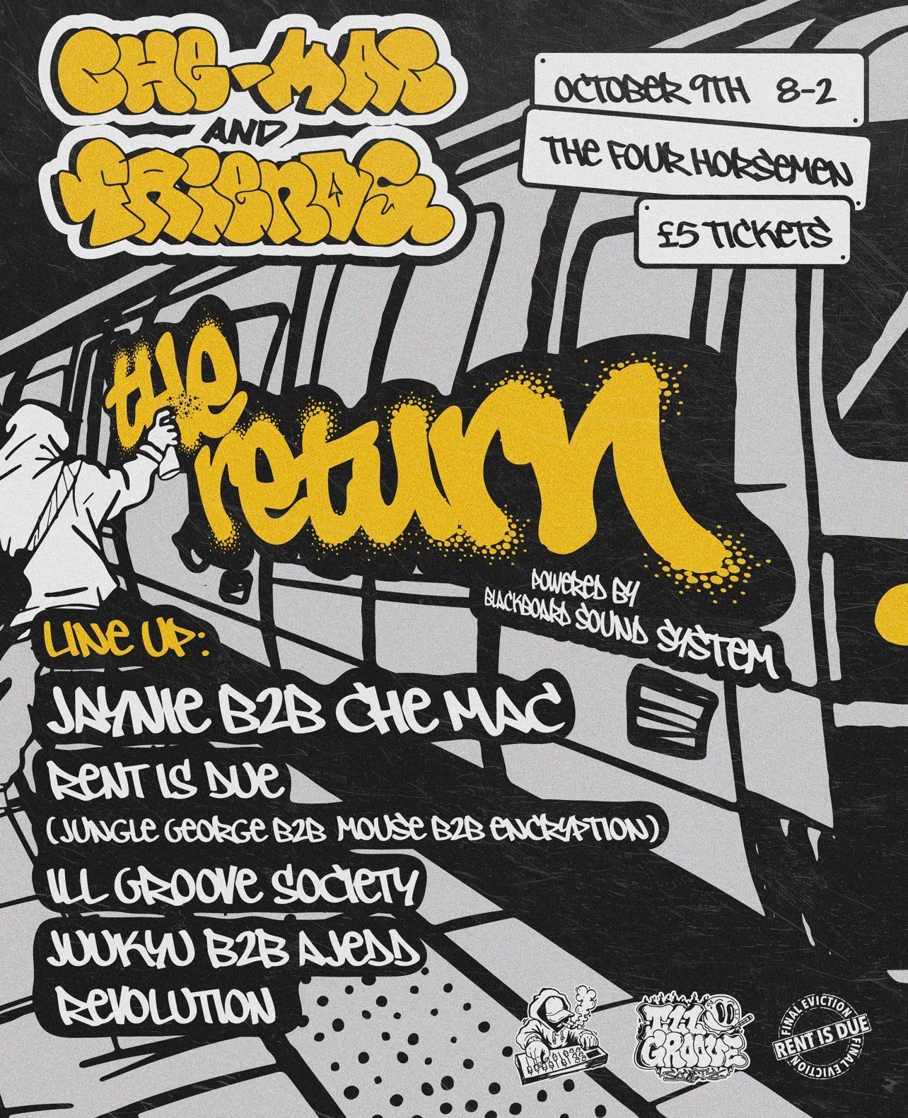 CHE MAC AND FRIENDS: THE RETURN at The Four Horsemen Pub