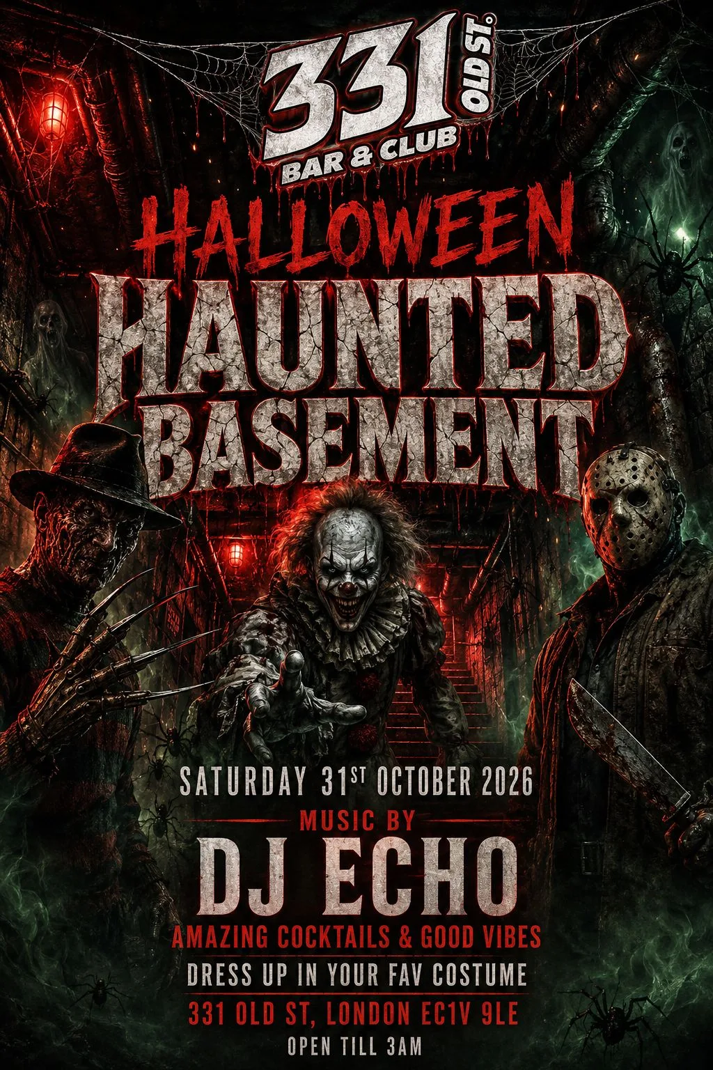 Haunted Halloween Basement Party at 331 Old St. Bar & Club