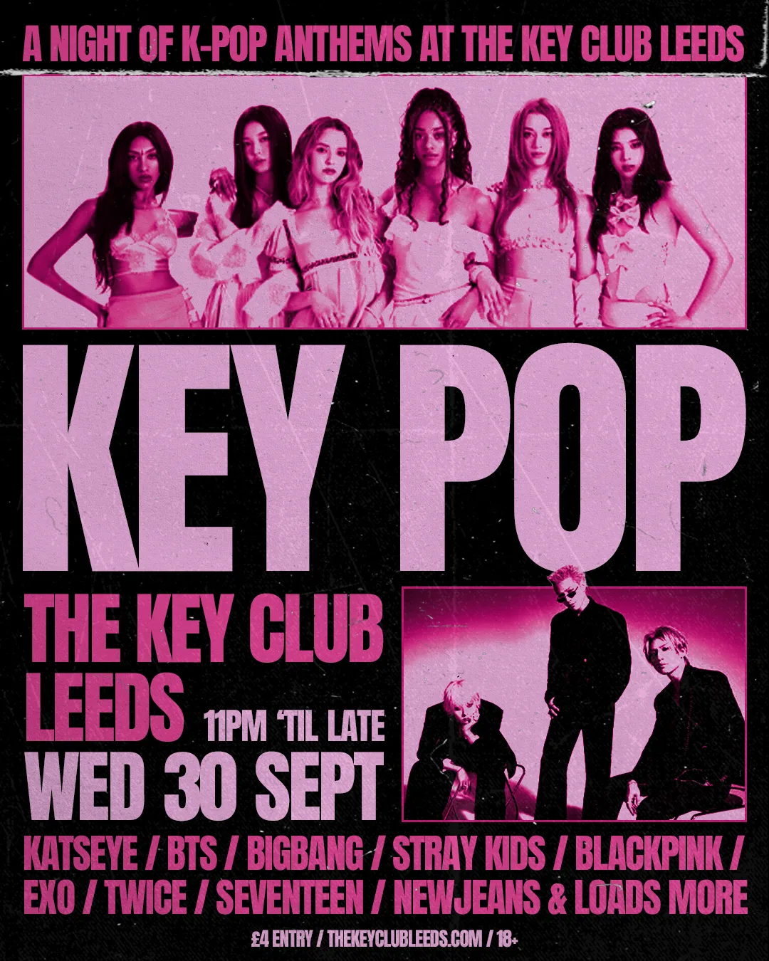 LEEDS KEYPOP Freshers Welcomd KPop Club Night: KPop & KHipHop Party | KPop, HipHop, EDM & More | 30/09/26 at The Key Club