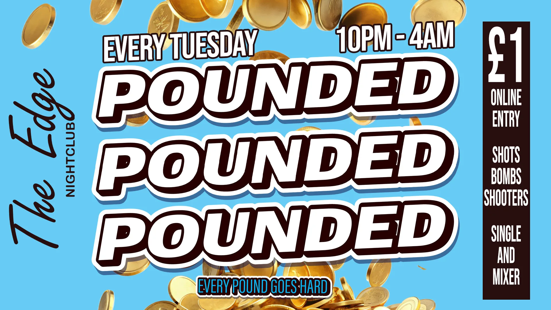 💥Pounded Tuesdays - £1 Drinks 💥 at The Edge & The Box Bar