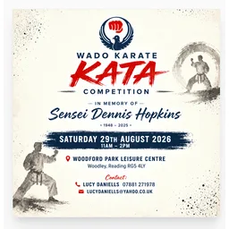Woodley Wado kata competition 11am-2pm at Woodford park leisure centre